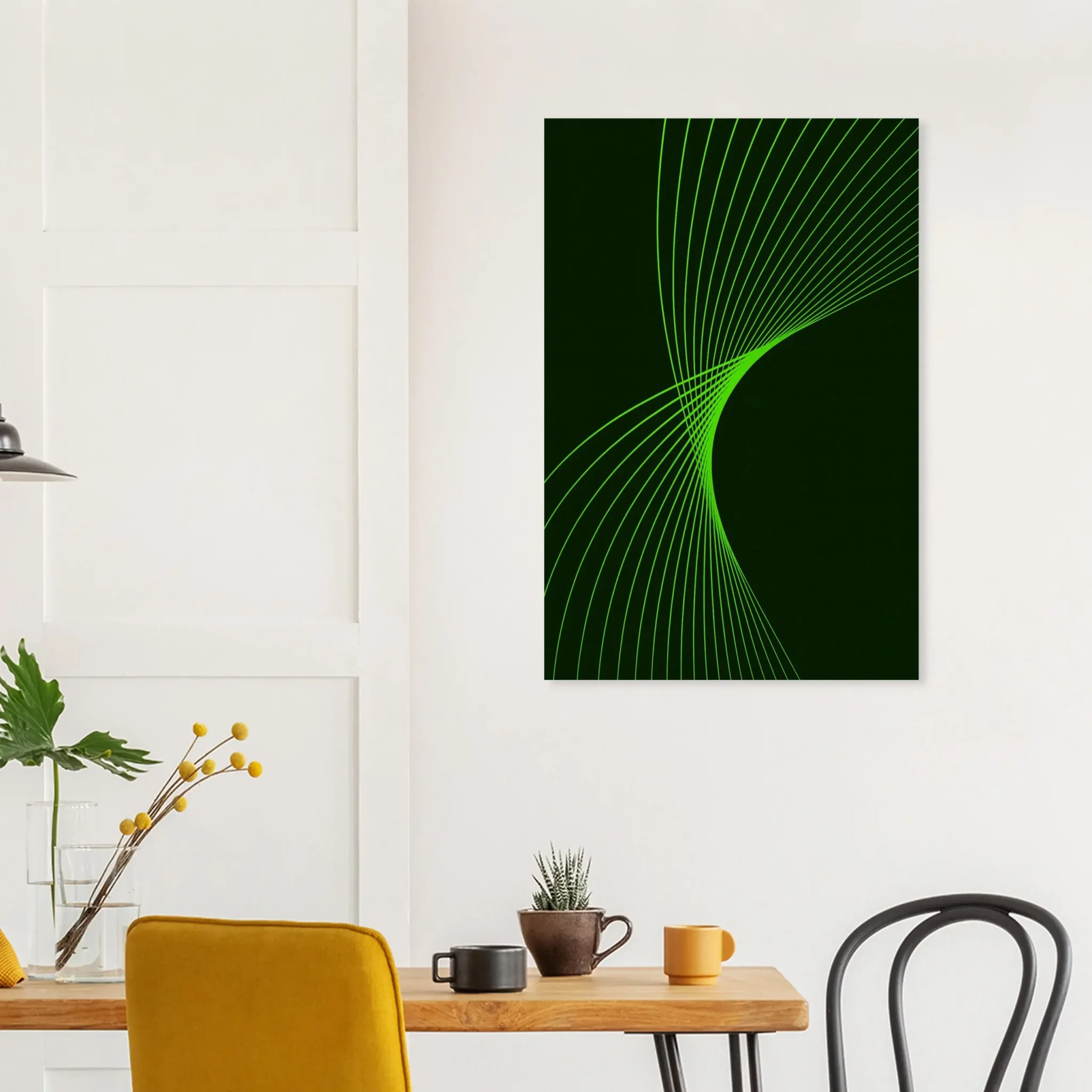 EU Giclée Print Poster CHARTREUSE FLUX. Fine Art Wall Art with Archival Quality. Printed, packaged, and shipped in the EU. Exclusive ColorVanta design.