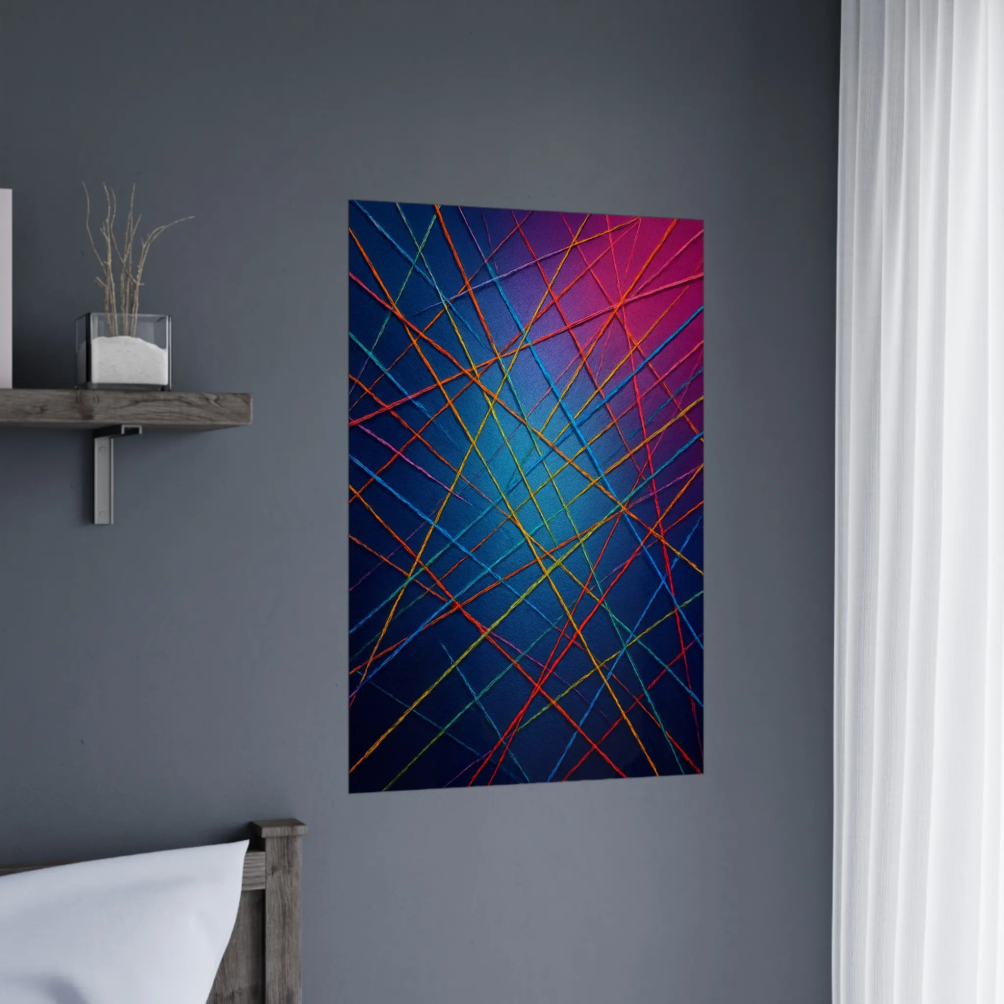 EU ELECTRIC THREADS 4 EU Giclée Print Poster ELECTRIC THREADS. Fine Art Wall Art with Archival Quality. Printed, packaged, and shipped in the EU. Exclusive ColorVanta design.