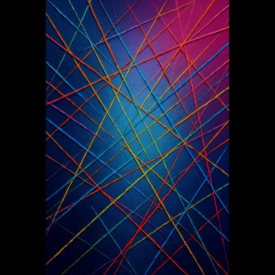 EU Giclée Print Poster ELECTRIC THREADS. Fine Art Wall Art with Archival Quality. Printed, packaged, and shipped in the EU. Exclusive ColorVanta design.