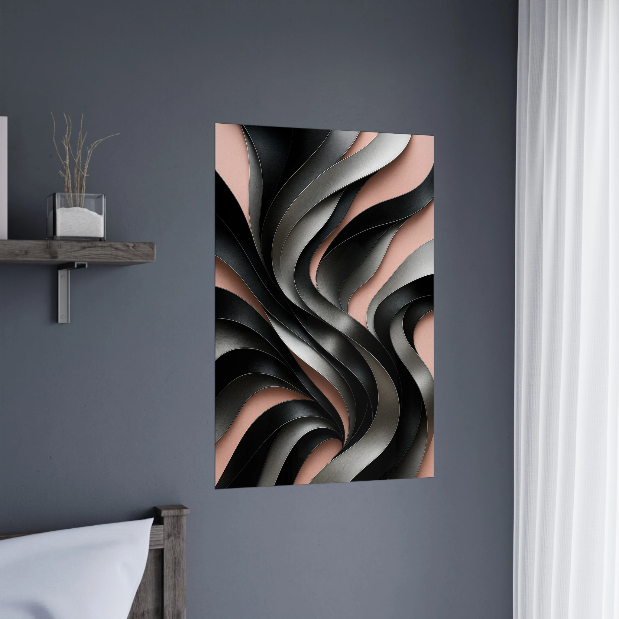 EU GRAPHITE AND ROSE 3 - V2 EU Giclée Print Poster GRAPHITE AND ROSE. Fine Art Wall Art with Archival Quality. Printed, packaged, and shipped in the EU. Exclusive ColorVanta design.