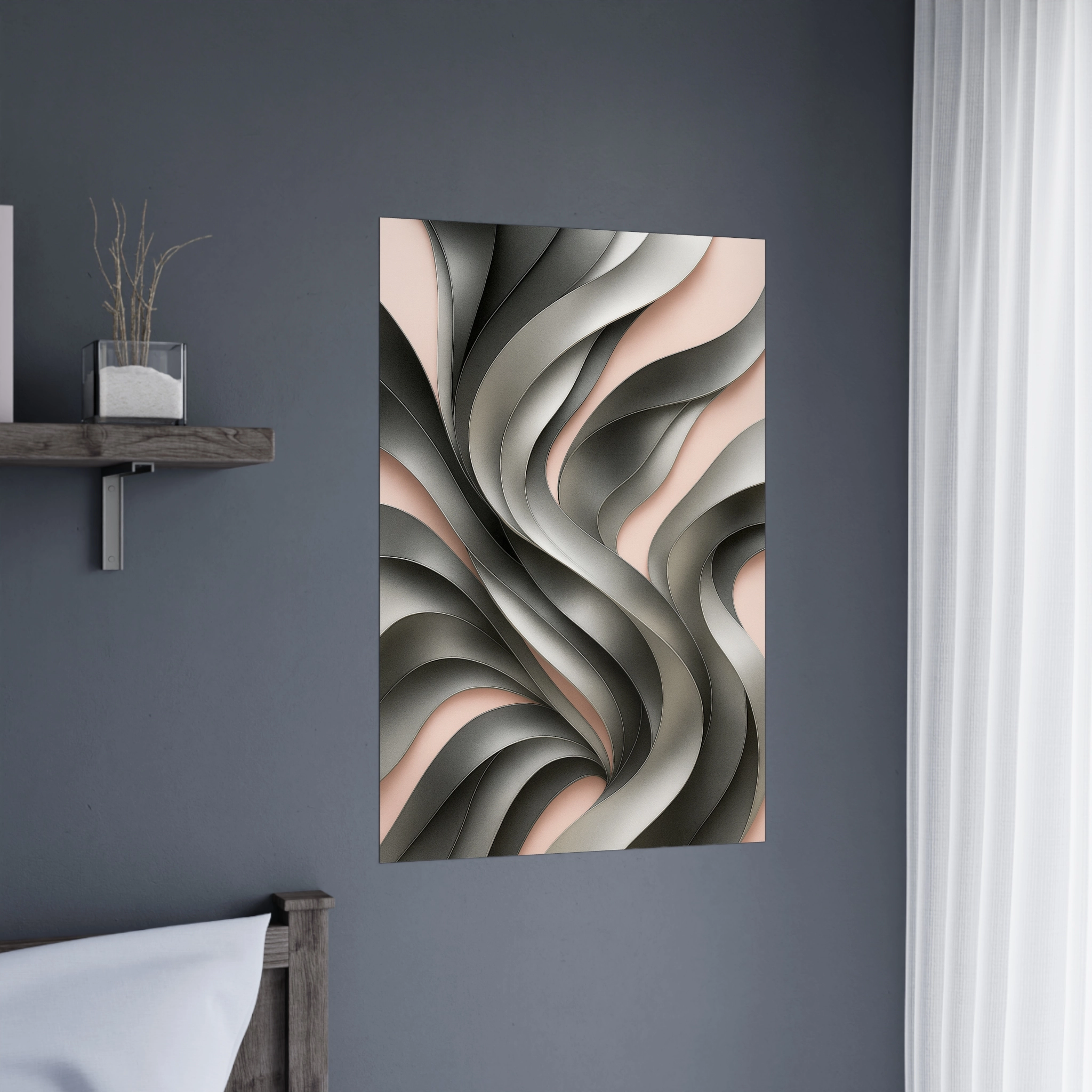 EU SILVER AND ROSE 3 EU Giclée Print Poster SILVER AND ROSE. Fine Art Wall Art with Archival Quality. Printed, packaged, and shipped in the EU. Exclusive ColorVanta design.