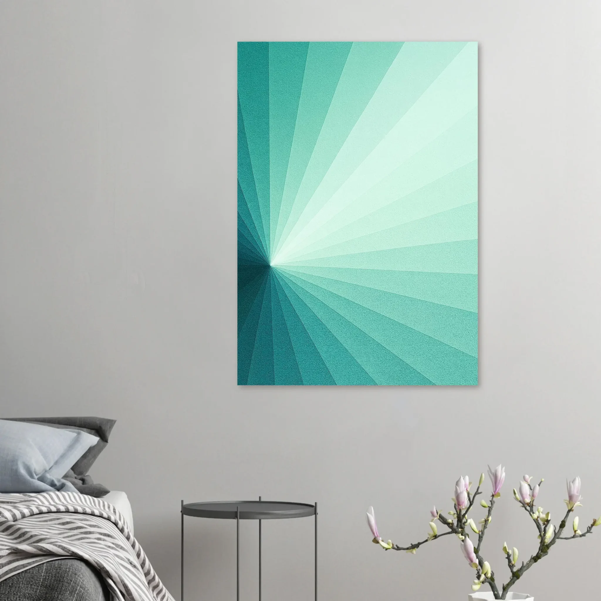EU Giclée Print Poster TURQUOISE RISE. Fine Art Wall Art with Archival Quality. Printed, packaged, and shipped in the EU. Exclusive ColorVanta design.