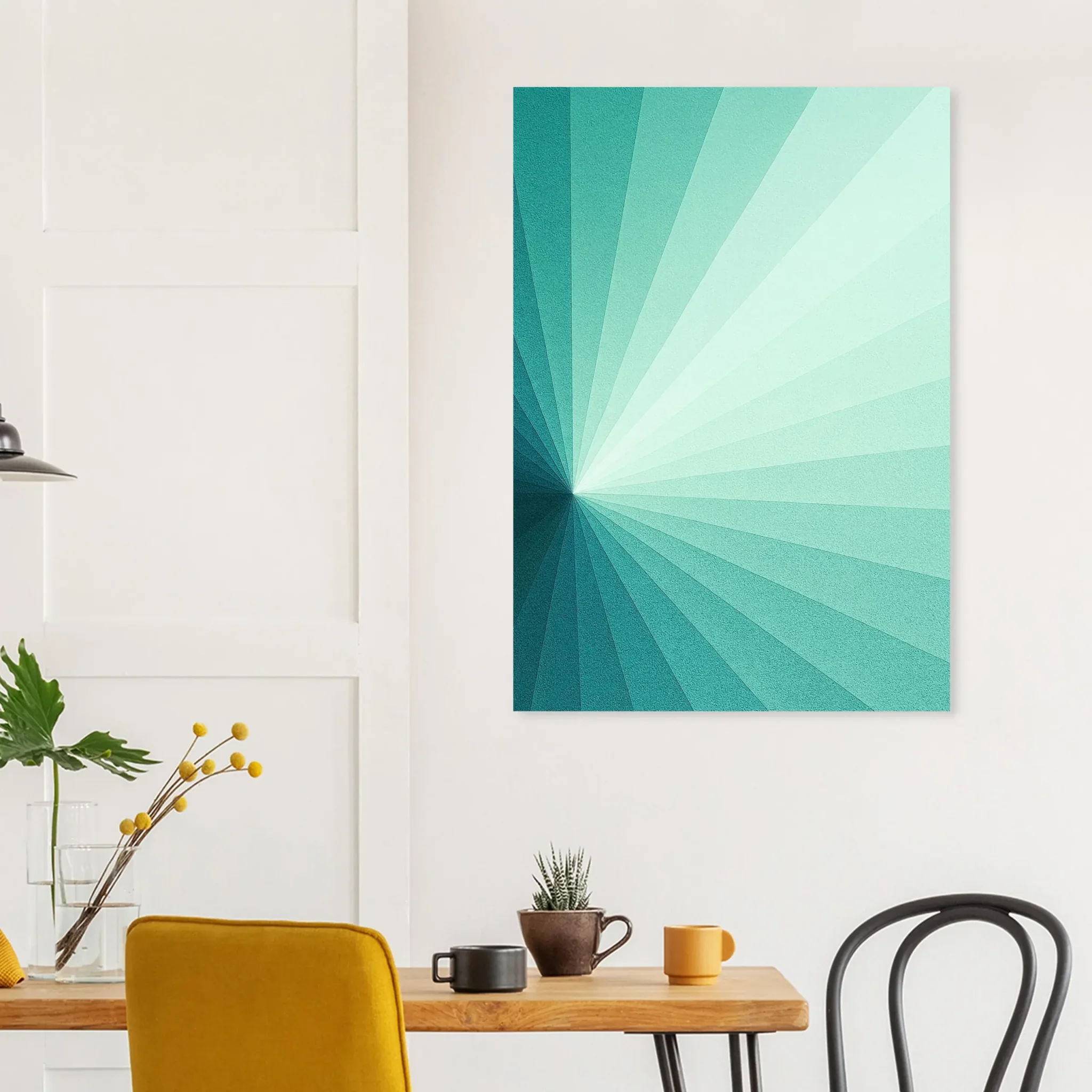 EU Giclée Print Poster TURQUOISE RISE. Fine Art Wall Art with Archival Quality. Printed, packaged, and shipped in the EU. Exclusive ColorVanta design.