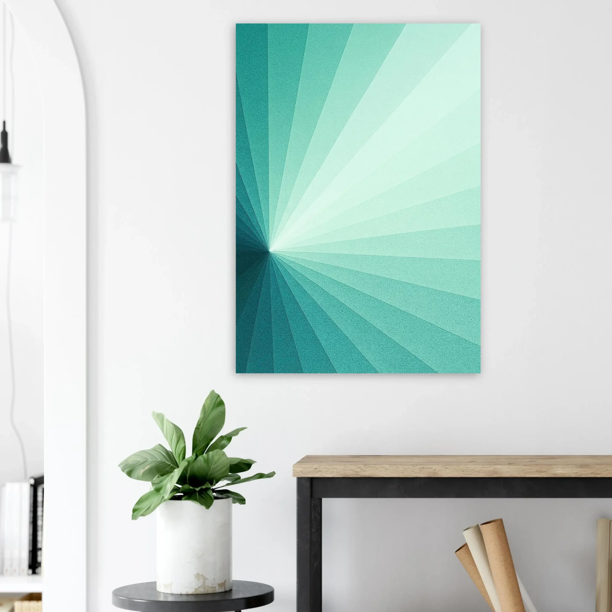 EU Giclée Print Poster TURQUOISE RISE. Fine Art Wall Art with Archival Quality. Printed, packaged, and shipped in the EU. Exclusive ColorVanta design.