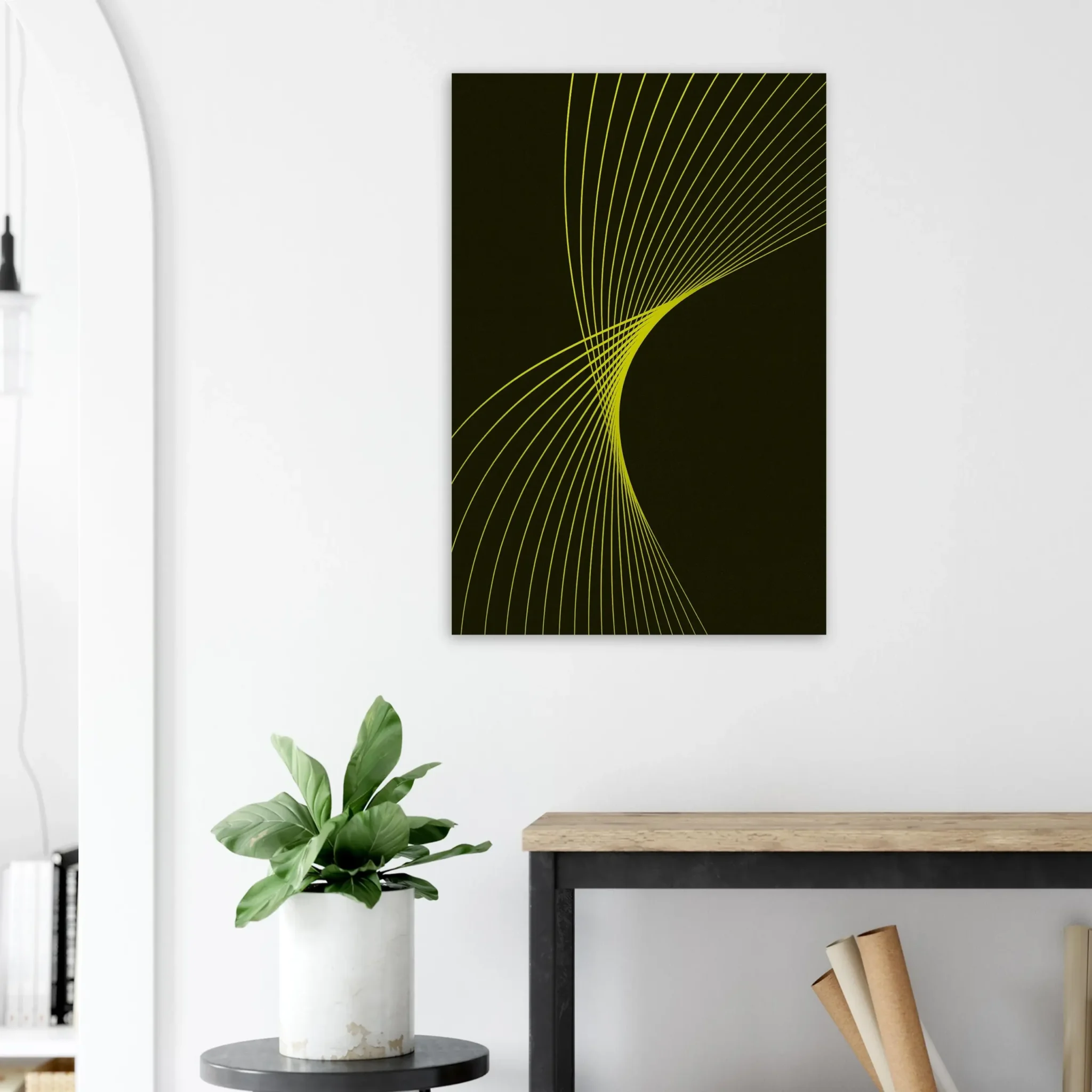 EU Giclée Print Poster YELLOW FLUX. Fine Art Wall Art with Archival Quality. Printed, packaged, and shipped in the EU. Exclusive ColorVanta design.
