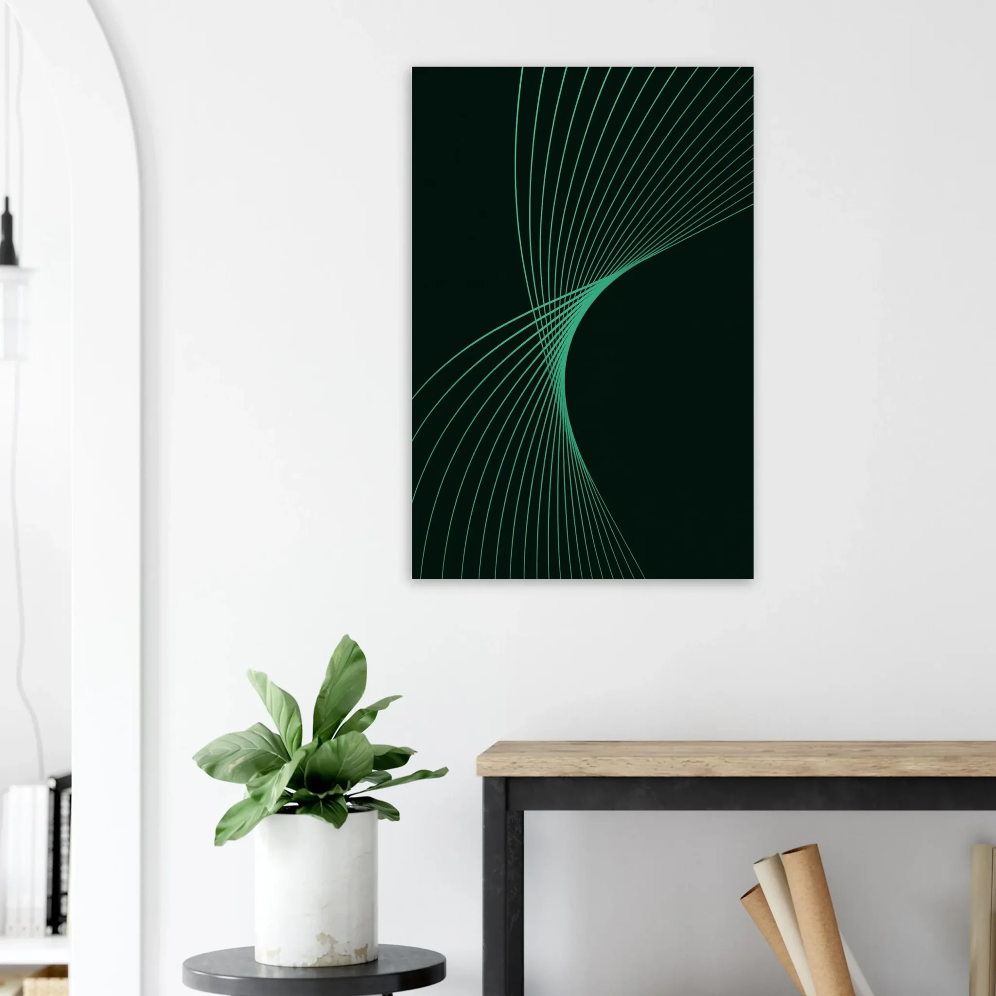 EU Giclée Print Poster AQUAMARINE FLUX. Fine Art Wall Art with Archival Quality. Printed, packaged, and shipped in the EU. Exclusive ColorVanta design.