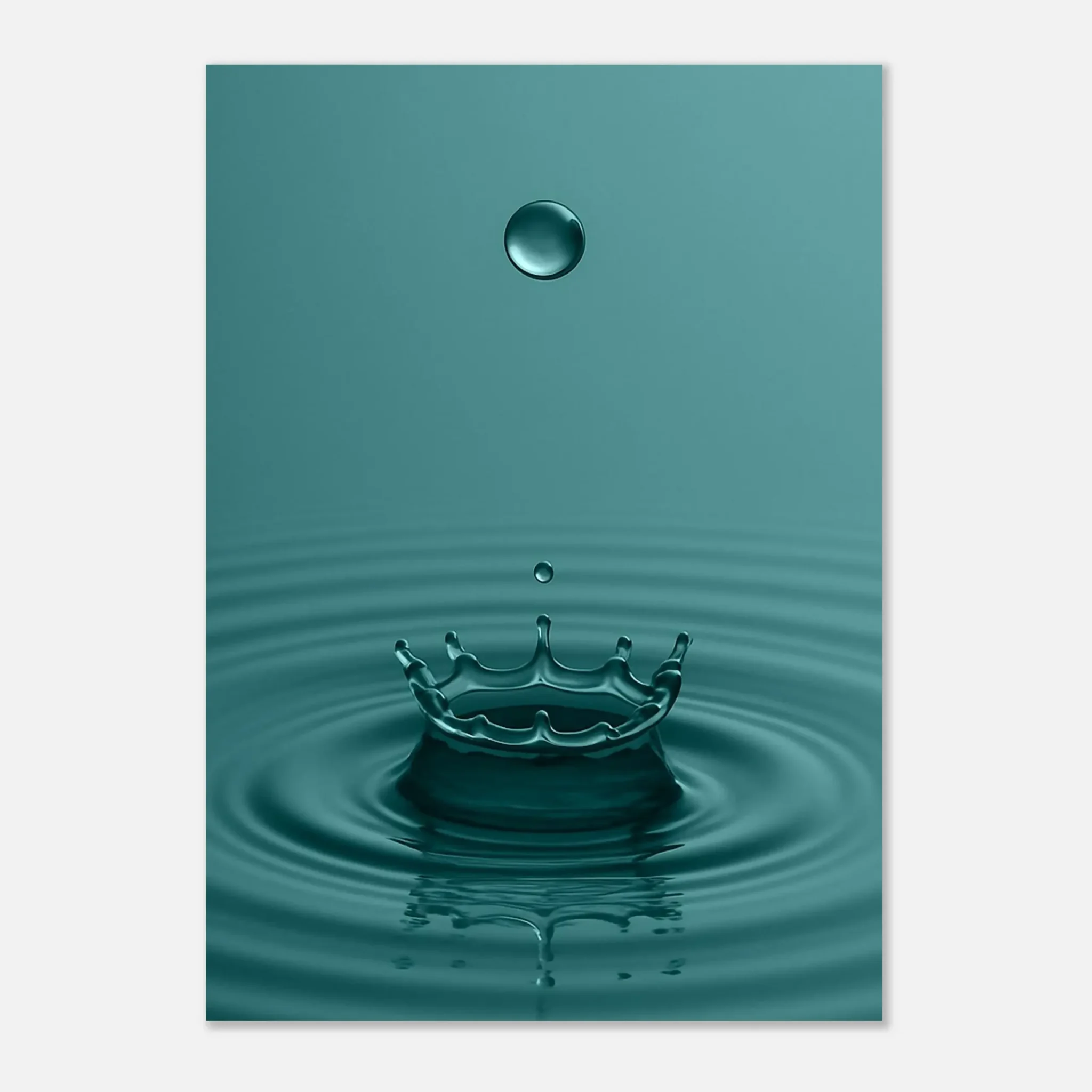 EU Giclée Print Poster DROP OF CADET BLUE. Fine Art Wall Art with Archival Quality. Printed, packaged, and shipped in the EU. Exclusive ColorVanta design.