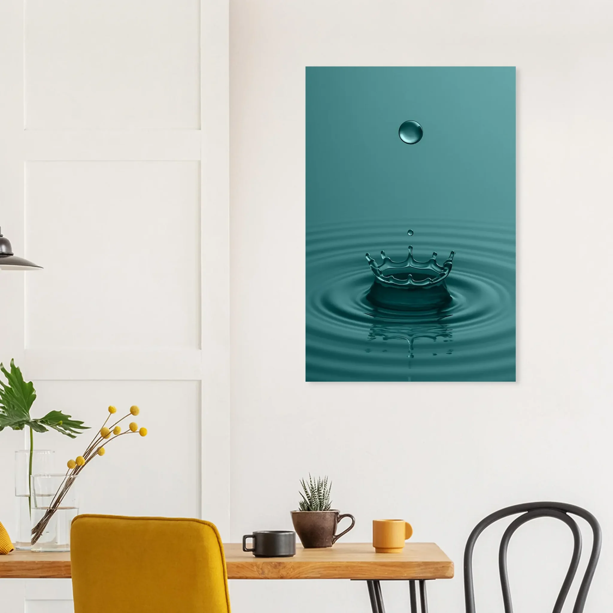EU Giclée Print Poster DROP OF CADET BLUE. Fine Art Wall Art with Archival Quality. Printed, packaged, and shipped in the EU. Exclusive ColorVanta design.