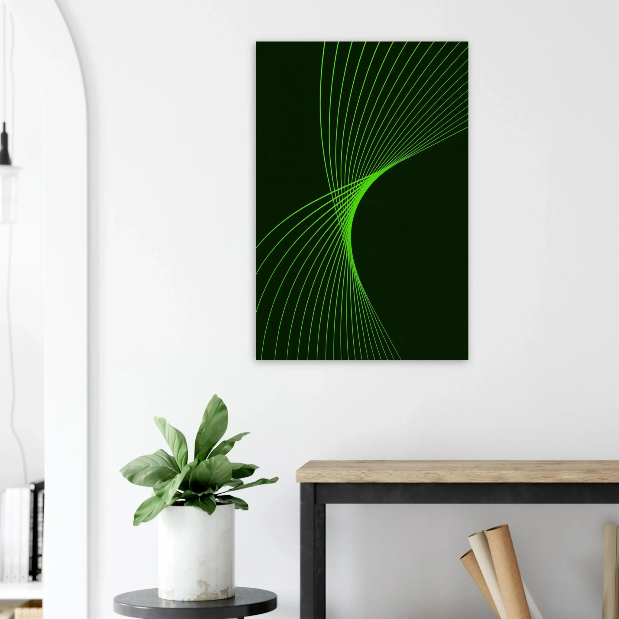 EU Giclée Print Poster CHARTREUSE FLUX. Fine Art Wall Art with Archival Quality. Printed, packaged, and shipped in the EU. Exclusive ColorVanta design.