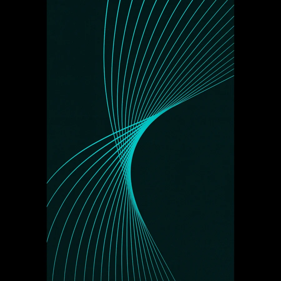 EU Giclée Print Poster CYAN FLUX. Fine Art Wall Art with Archival Quality. Printed, packaged, and shipped in the EU. Exclusive ColorVanta design.