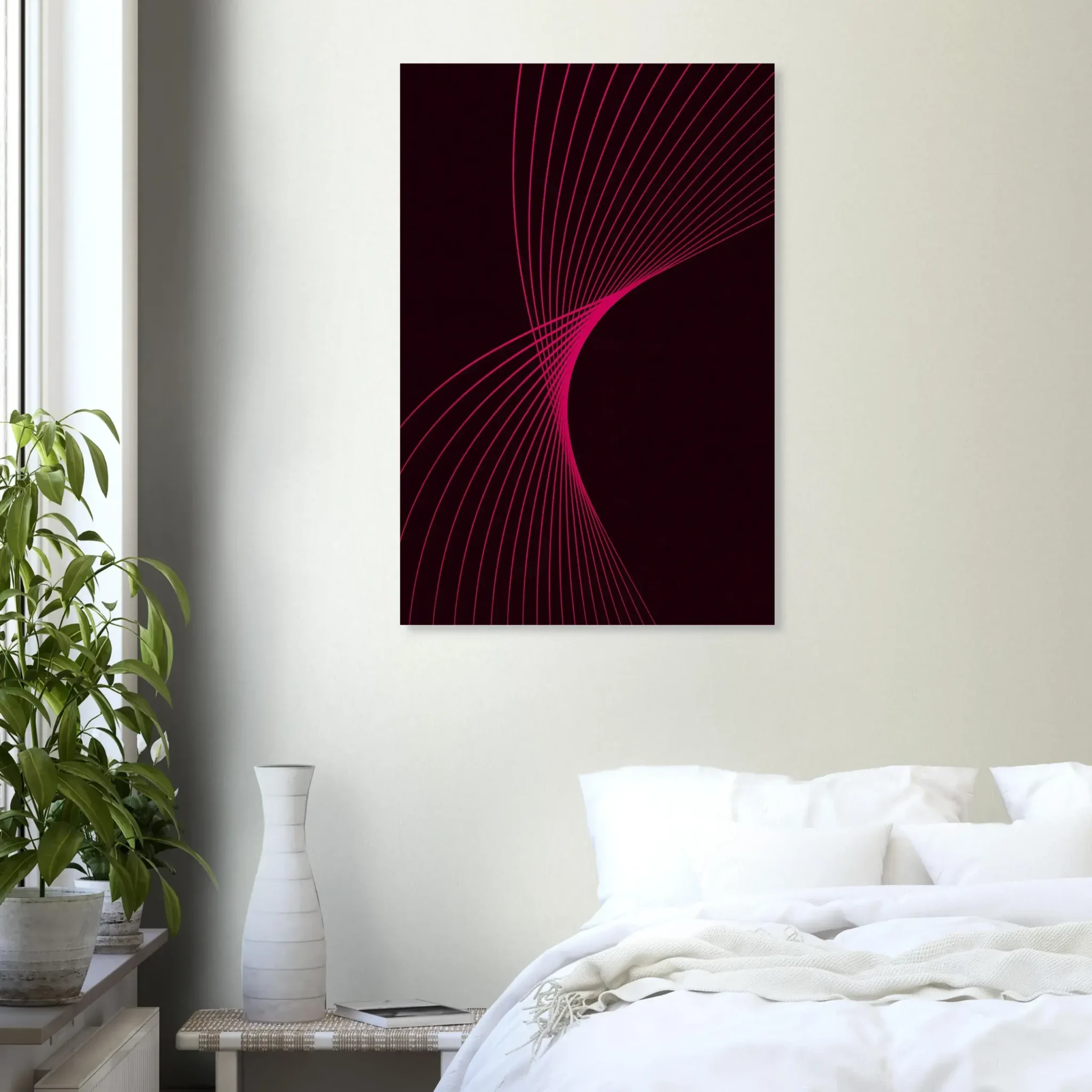EU Giclée Print Poster DEEP PINK FLUX. Fine Art Wall Art with Archival Quality. Printed, packaged, and shipped in the EU. Exclusive ColorVanta design.