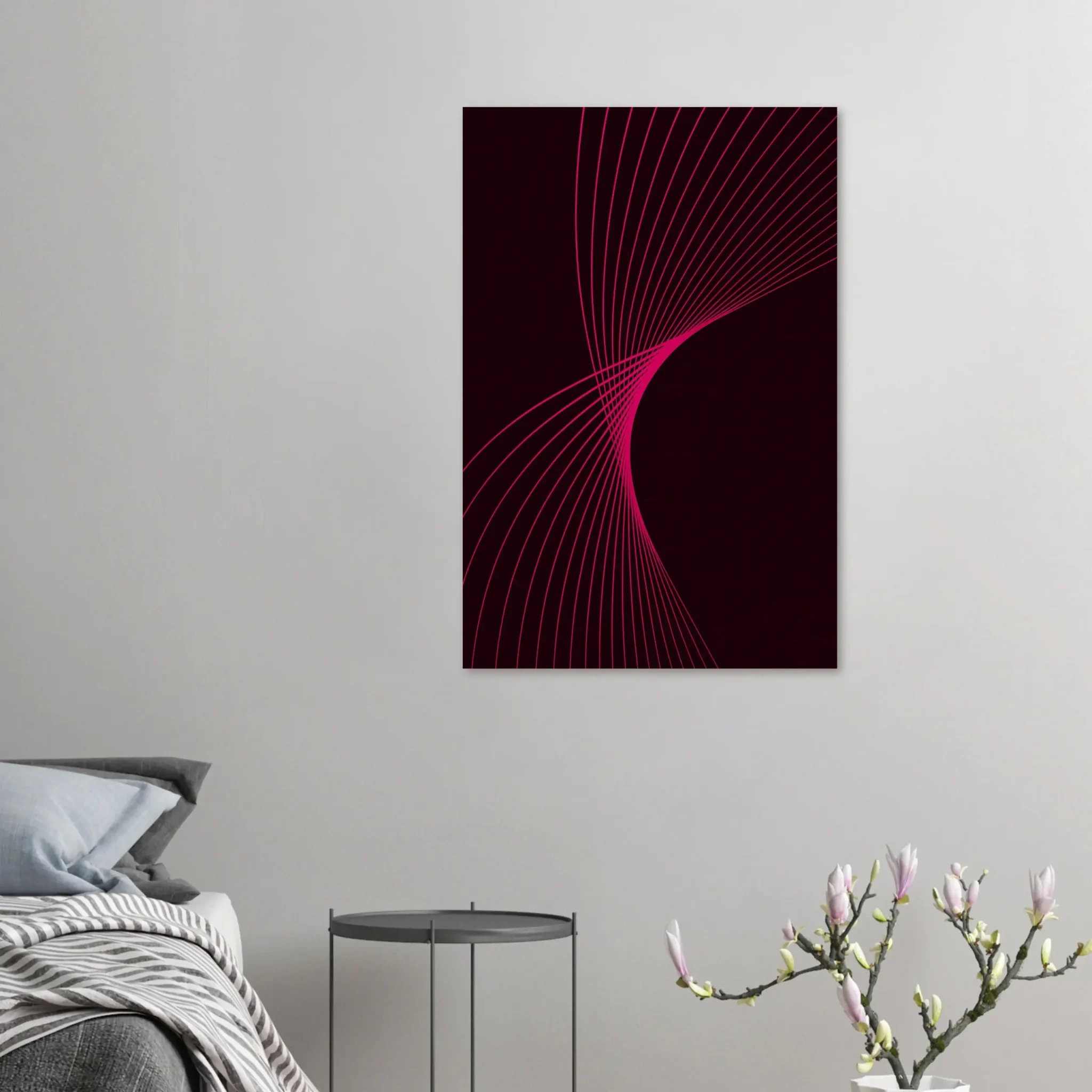 EU Giclée Print Poster DEEP PINK FLUX. Fine Art Wall Art with Archival Quality. Printed, packaged, and shipped in the EU. Exclusive ColorVanta design.
