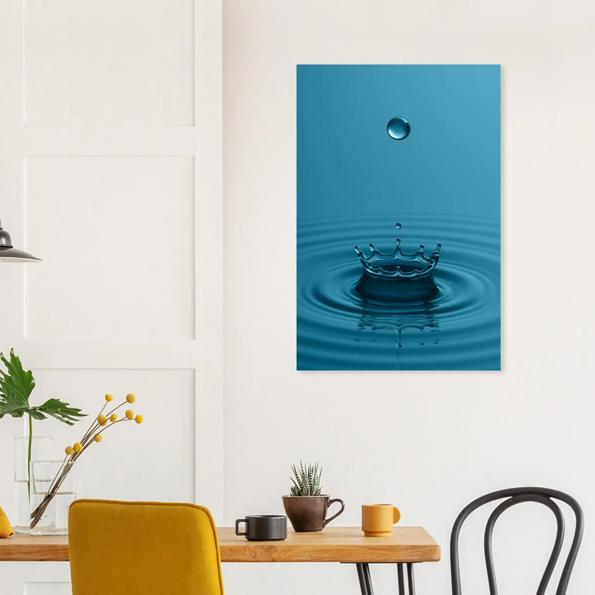 EU Giclée Print Poster DROP OF DEEP TEAL BLUE. Fine Art Wall Art with Archival Quality. Printed, packaged, and shipped in the EU. Exclusive ColorVanta design.