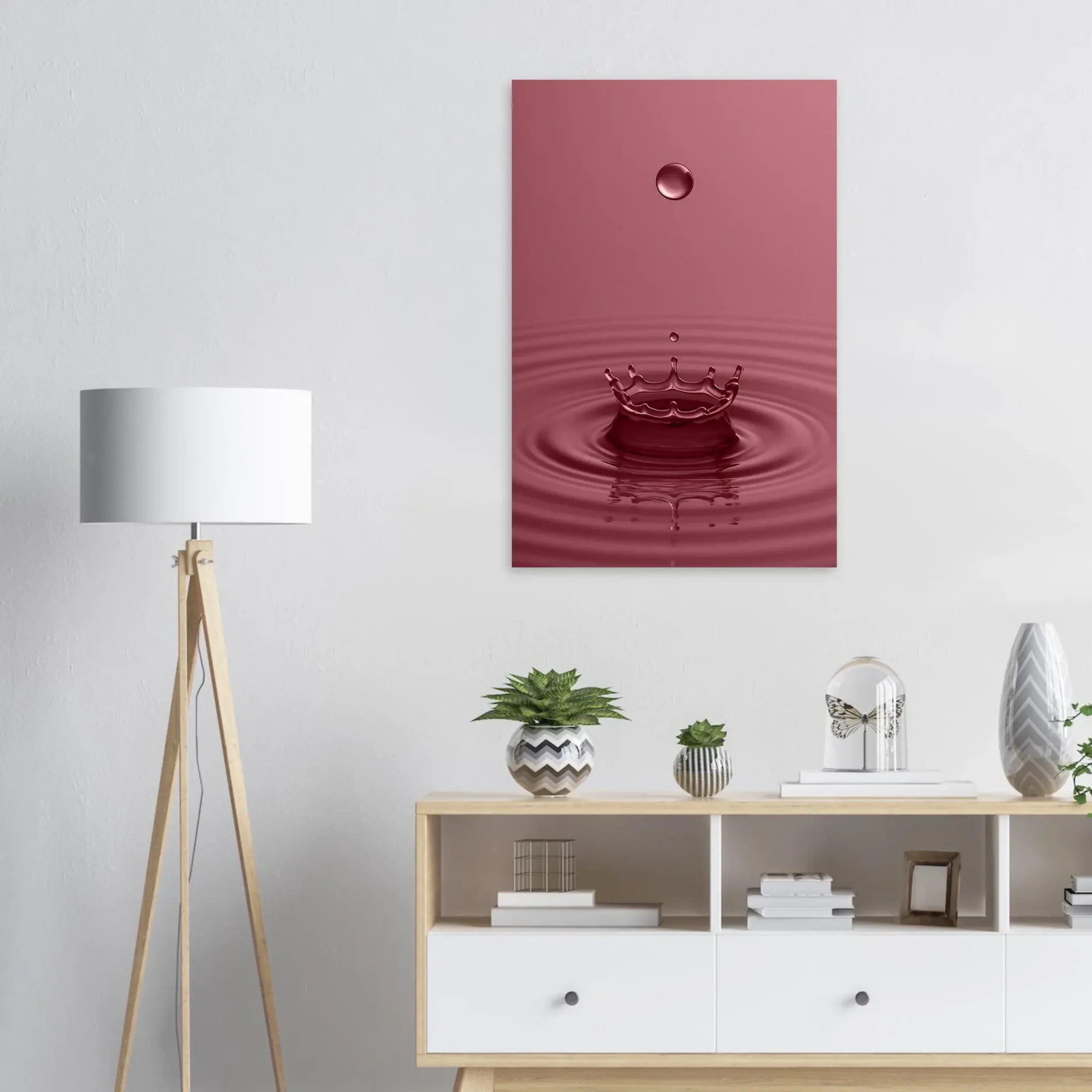 EU Giclée Print Poster DROP OF LIGHT PINK. Fine Art Wall Art with Archival Quality. Printed, packaged, and shipped in the EU. Exclusive ColorVanta design.