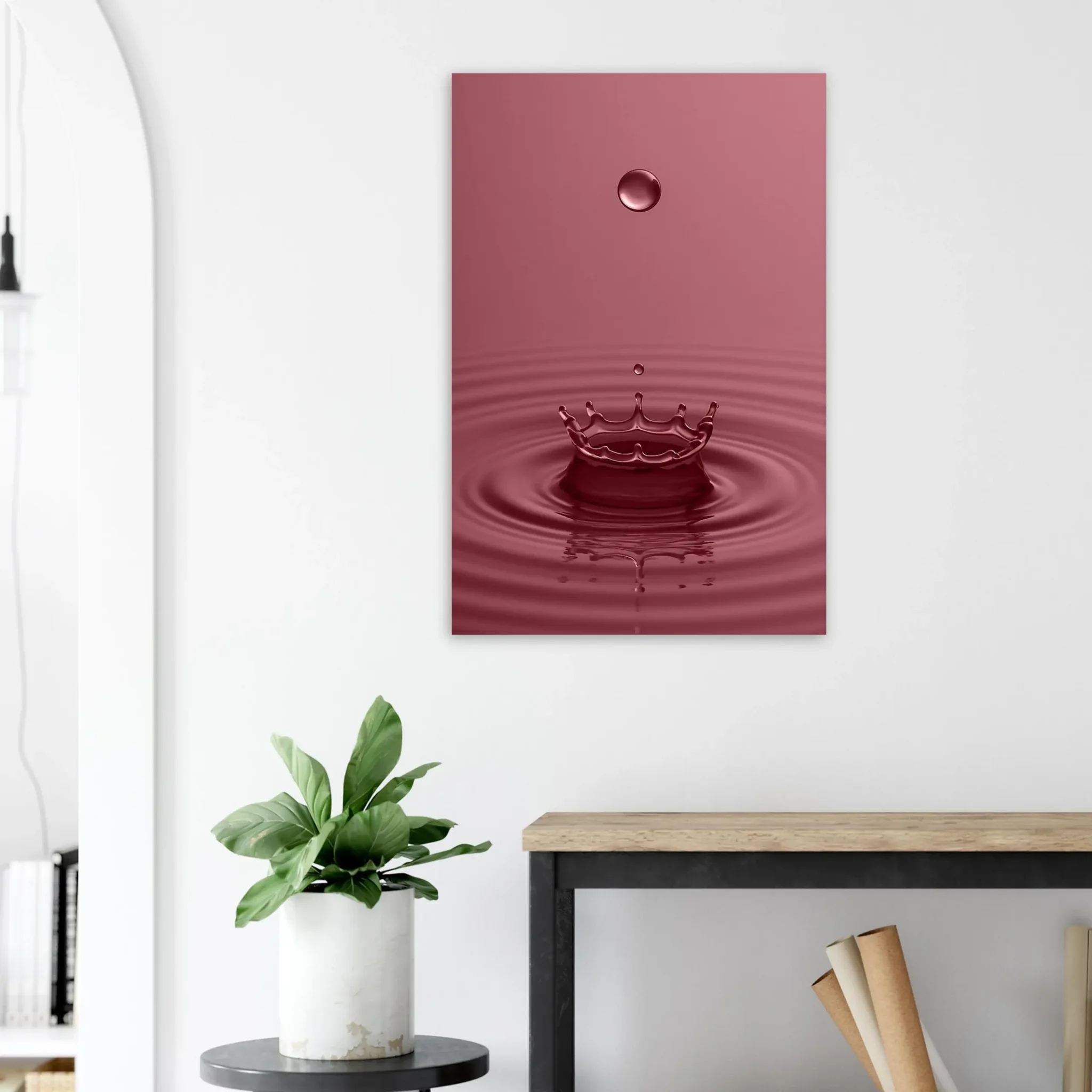 EU Giclée Print Poster DROP OF LIGHT PINK. Fine Art Wall Art with Archival Quality. Printed, packaged, and shipped in the EU. Exclusive ColorVanta design.