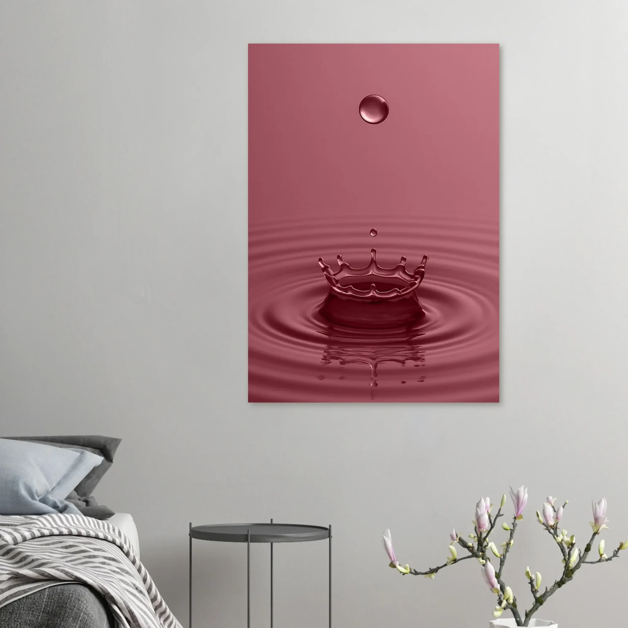 EU Giclée Print Poster DROP OF LIGHT PINK. Fine Art Wall Art with Archival Quality. Printed, packaged, and shipped in the EU. Exclusive ColorVanta design.