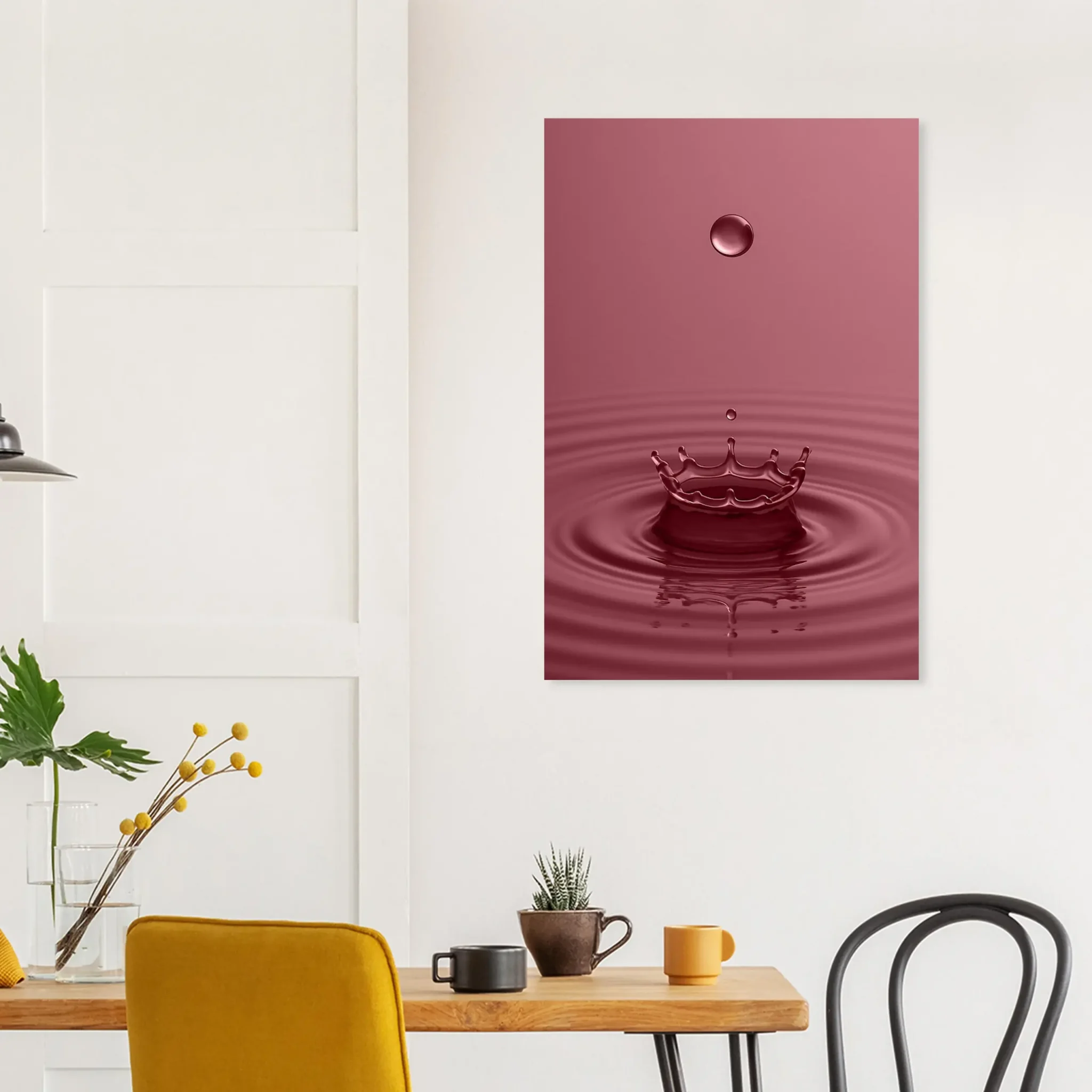 EU Giclée Print Poster DROP OF LIGHT PINK. Fine Art Wall Art with Archival Quality. Printed, packaged, and shipped in the EU. Exclusive ColorVanta design.
