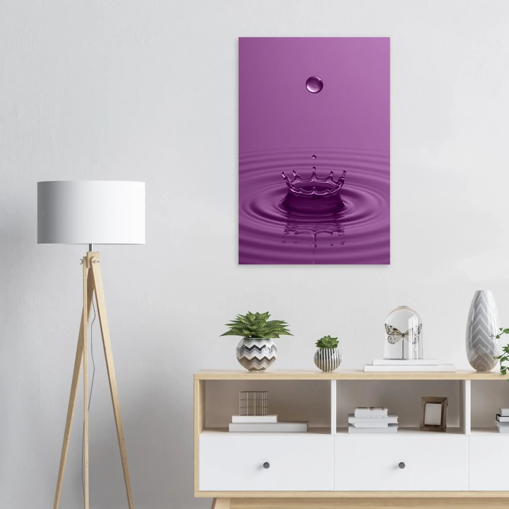 EU Giclée Print Poster DROP OF PLUM. Fine Art Wall Art with Archival Quality. Printed, packaged, and shipped in the EU. Exclusive ColorVanta design.