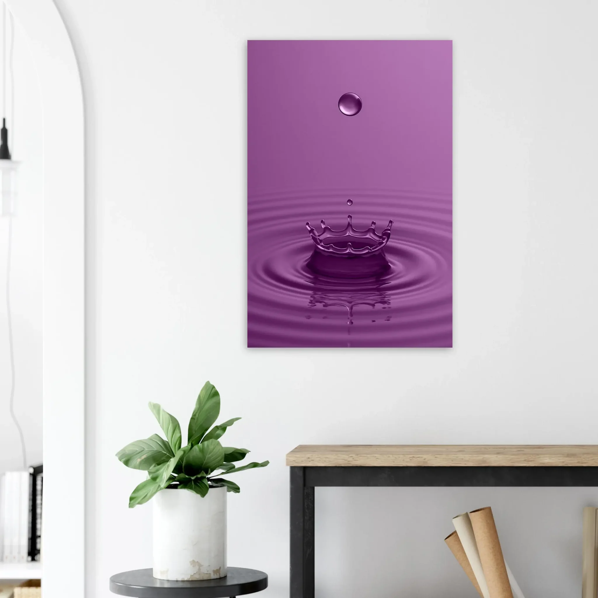 EU Giclée Print Poster DROP OF PLUM. Fine Art Wall Art with Archival Quality. Printed, packaged, and shipped in the EU. Exclusive ColorVanta design.