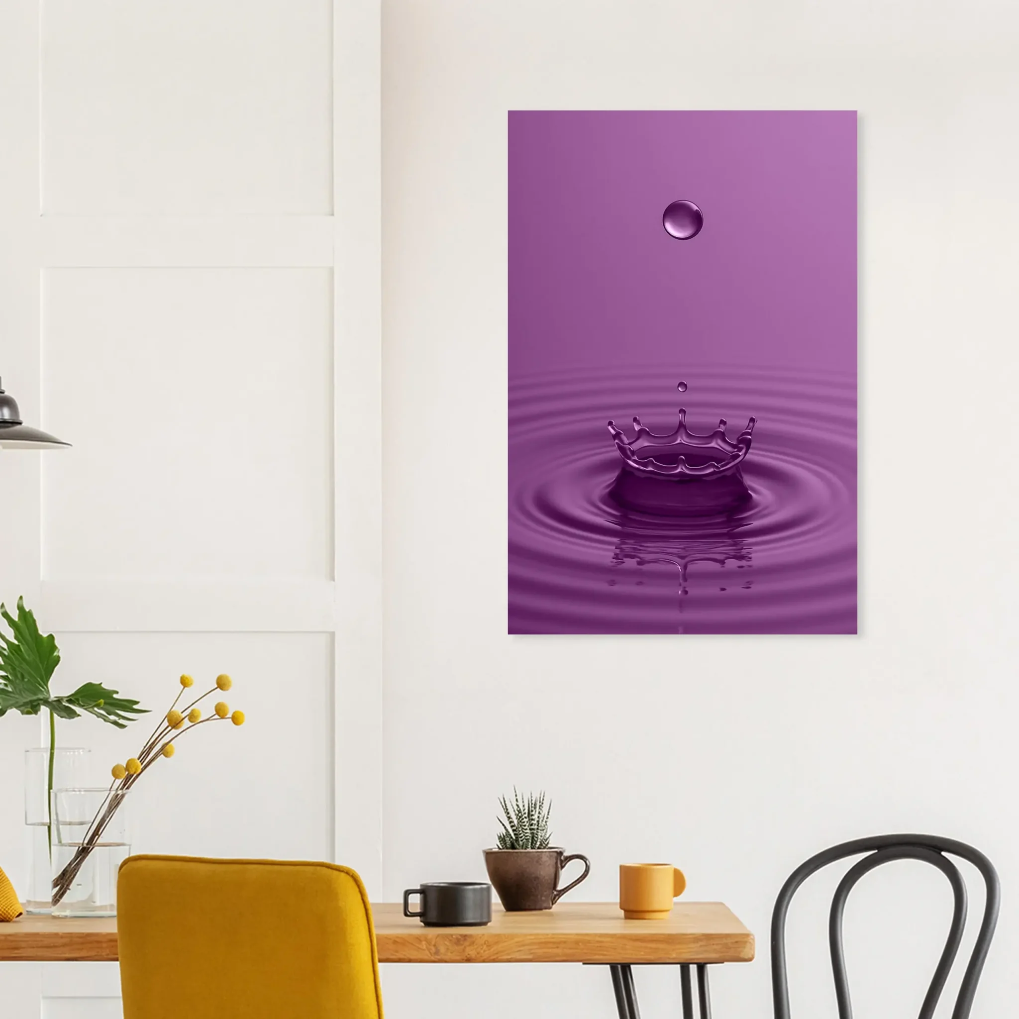 EU Giclée Print Poster DROP OF PLUM. Fine Art Wall Art with Archival Quality. Printed, packaged, and shipped in the EU. Exclusive ColorVanta design.