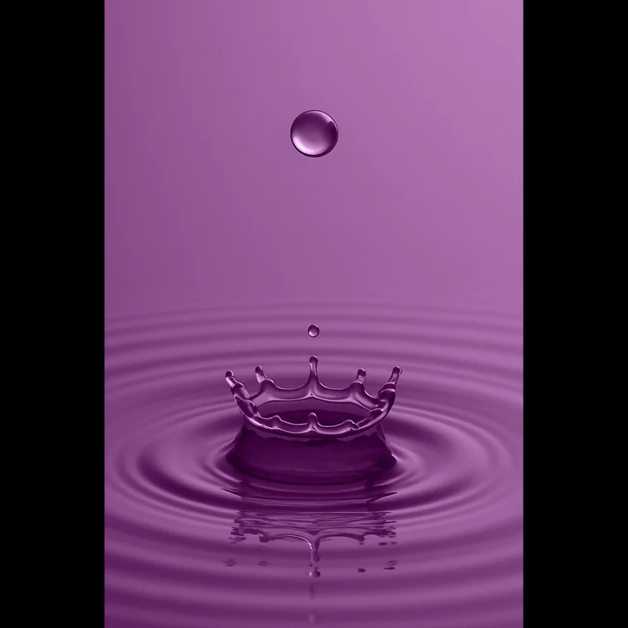 EU Giclée Print Poster DROP OF PLUM. Fine Art Wall Art with Archival Quality. Printed, packaged, and shipped in the EU. Exclusive ColorVanta design.