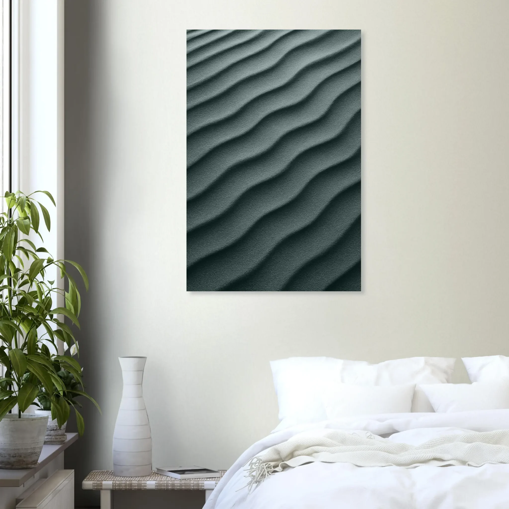 EU Giclée Print Poster DUNE OF AZURE GRAY. Fine Art Wall Art with Archival Quality. Printed, packaged, and shipped in the EU. Exclusive ColorVanta design.