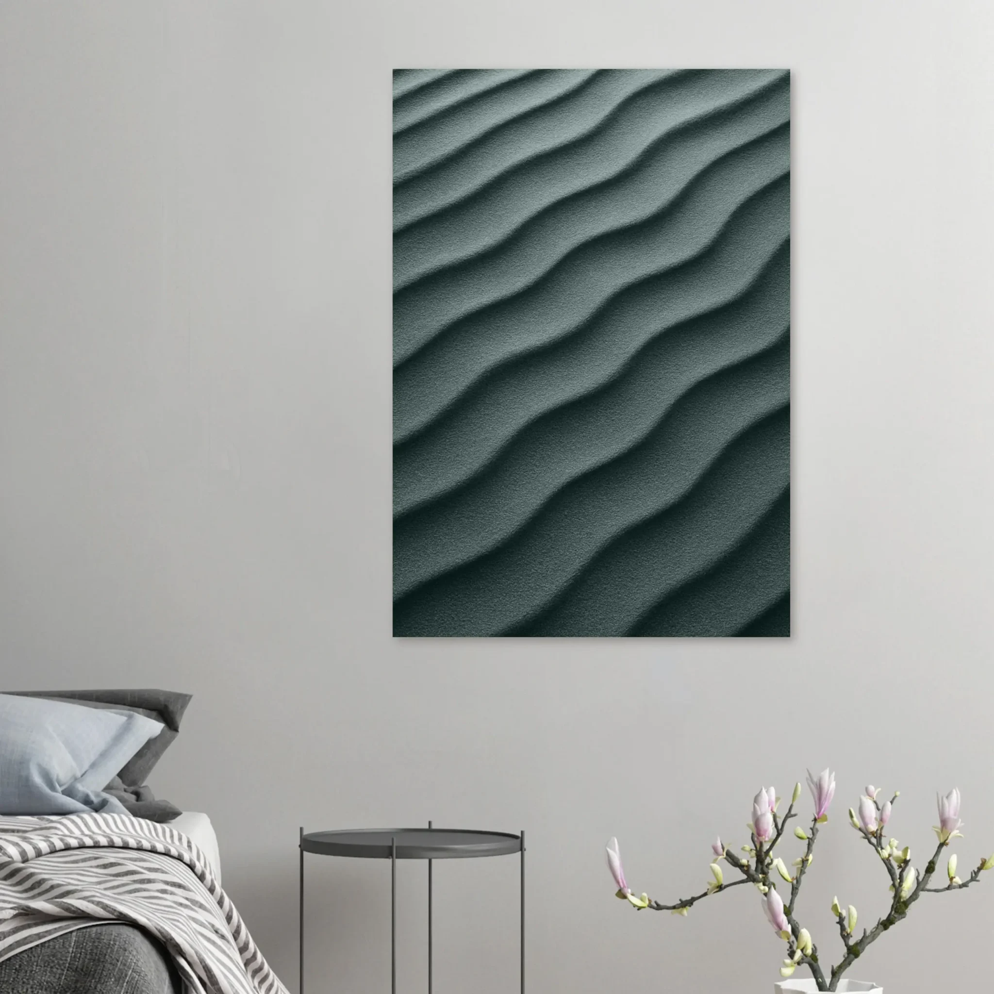EU Giclée Print Poster DUNE OF AZURE GRAY. Fine Art Wall Art with Archival Quality. Printed, packaged, and shipped in the EU. Exclusive ColorVanta design.