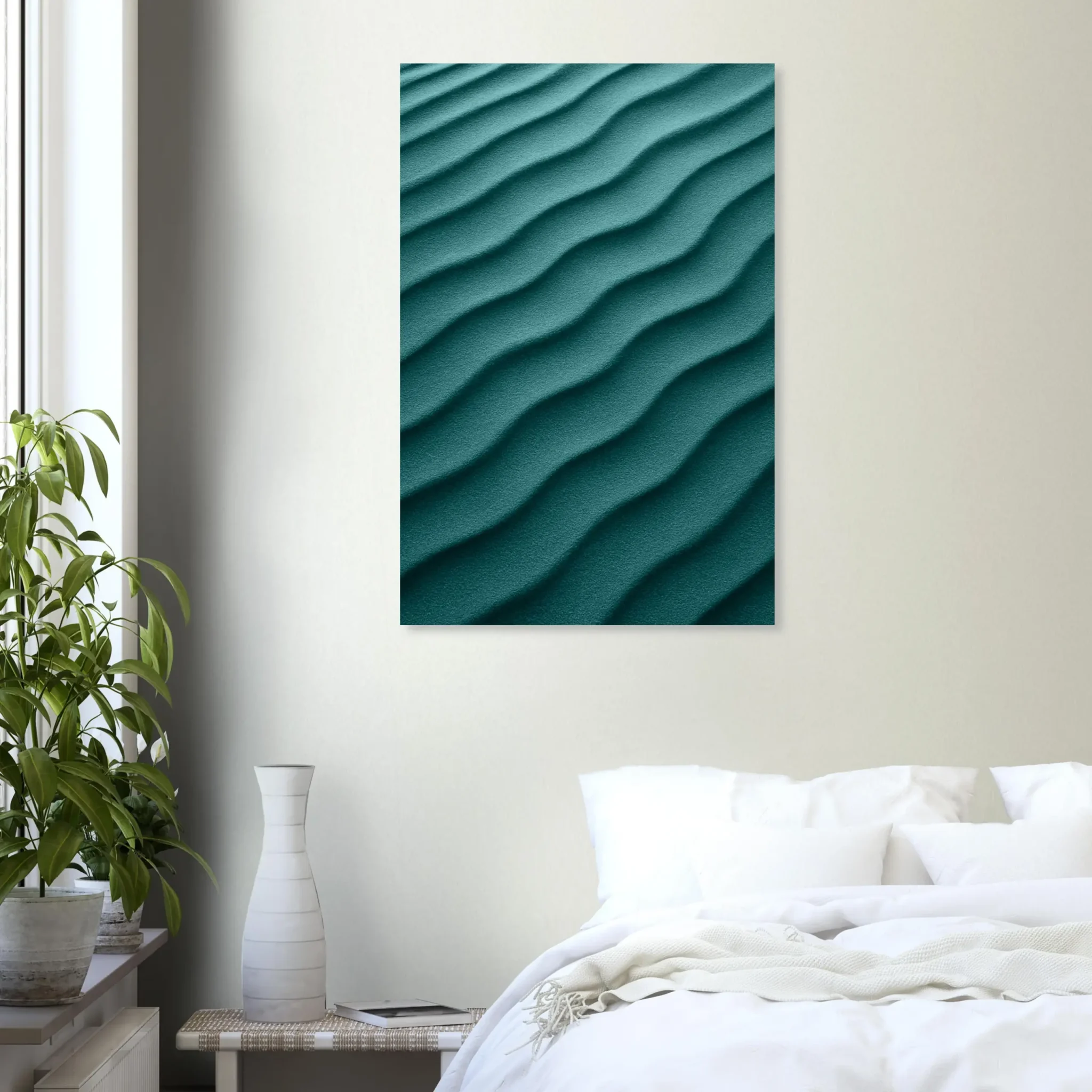 EU Giclée Print Poster DUNE OF CADET BLUE. Fine Art Wall Art with Archival Quality. Printed, packaged, and shipped in the EU. Exclusive ColorVanta design.