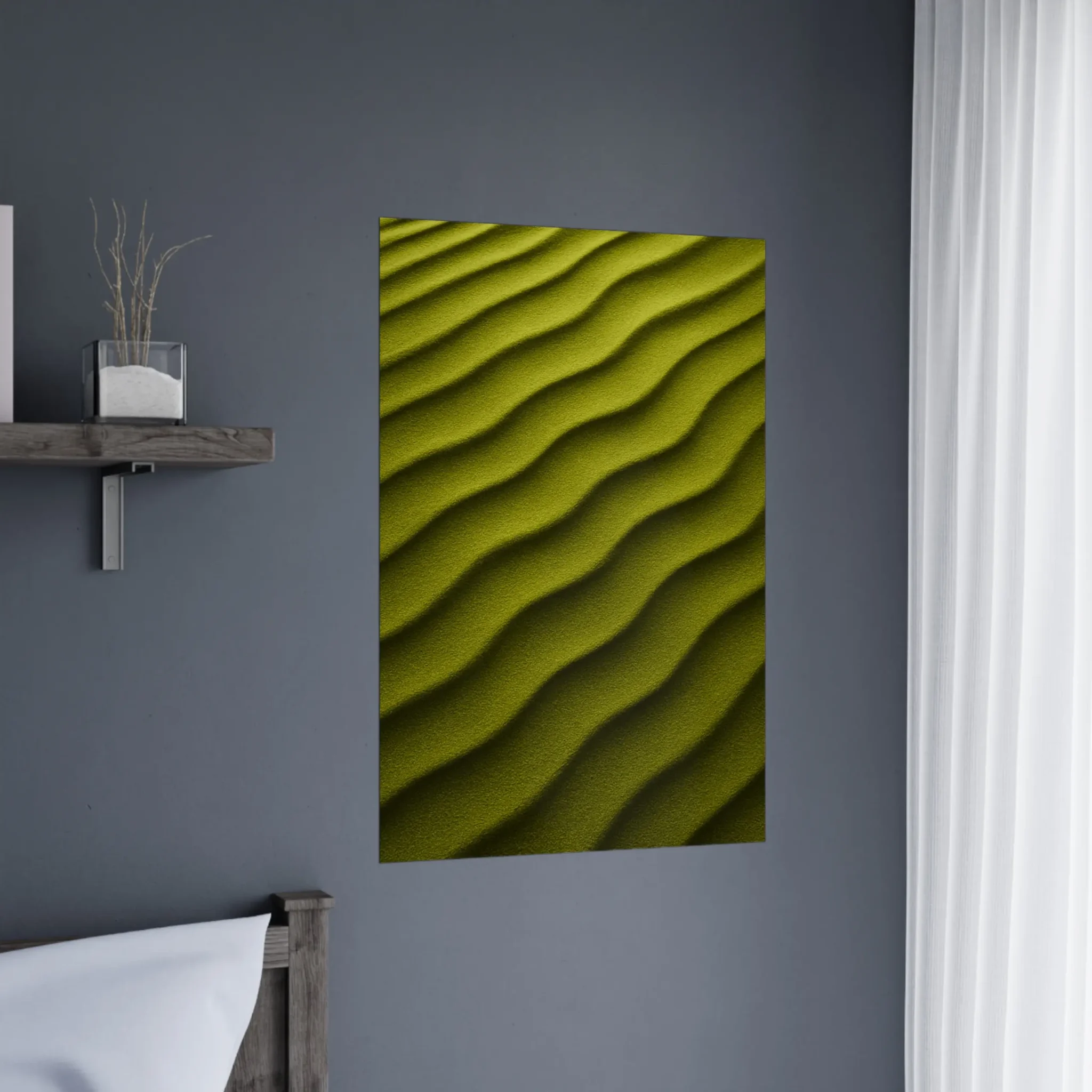 EU Giclée Print Poster DUNE OF OLIVE. Fine Art Wall Art with Archival Quality. Printed, packaged, and shipped in the EU. Exclusive ColorVanta design.