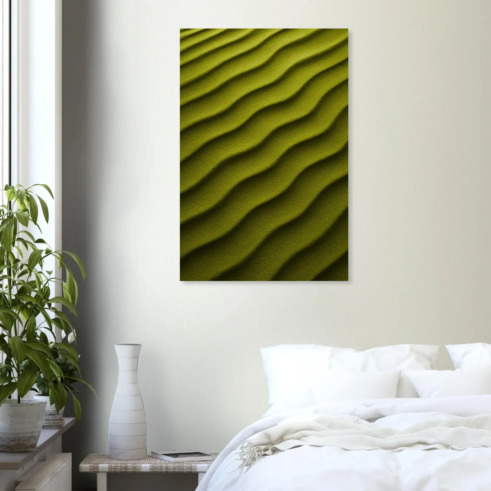 EU Giclée Print Poster DUNE OF OLIVE. Fine Art Wall Art with Archival Quality. Printed, packaged, and shipped in the EU. Exclusive ColorVanta design.