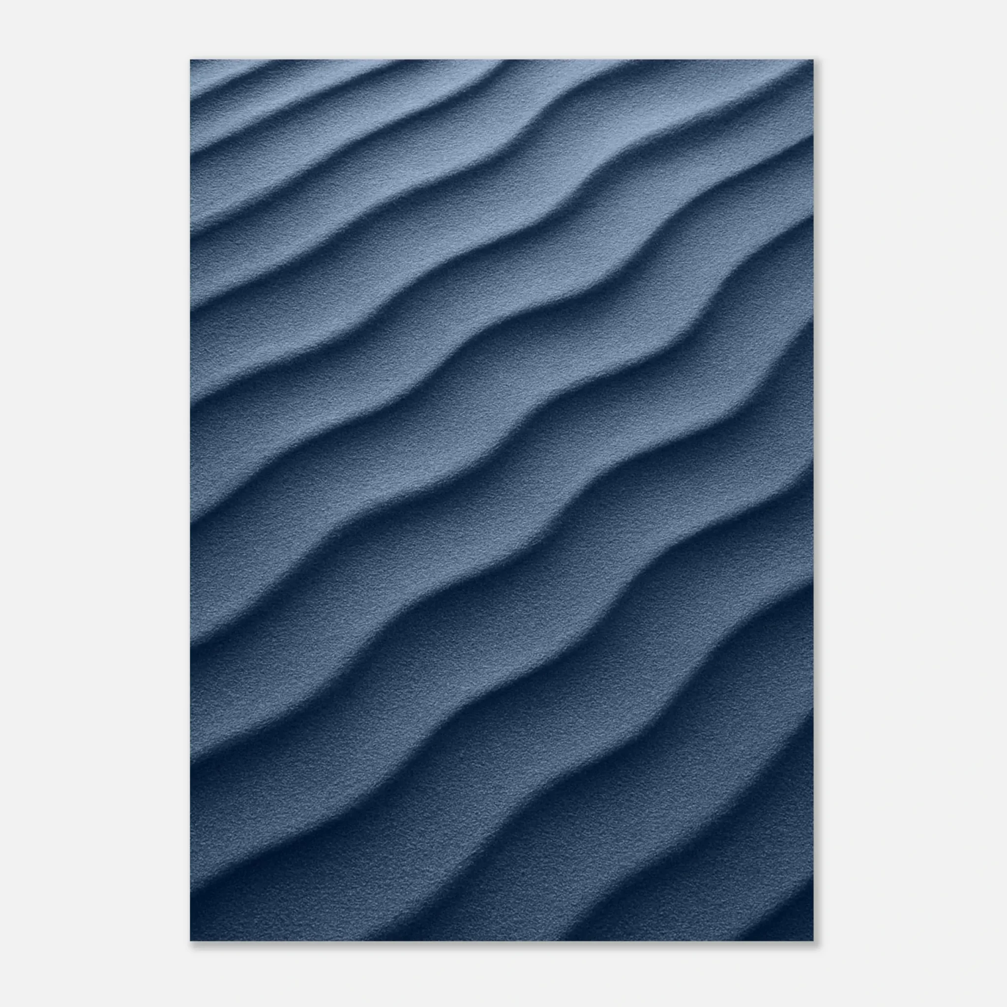 EU Giclée Print Poster DUNE OF LIGHT STEEL BLUE. Fine Art Wall Art with Archival Quality. Printed, packaged, and shipped in the EU. Exclusive ColorVanta design.