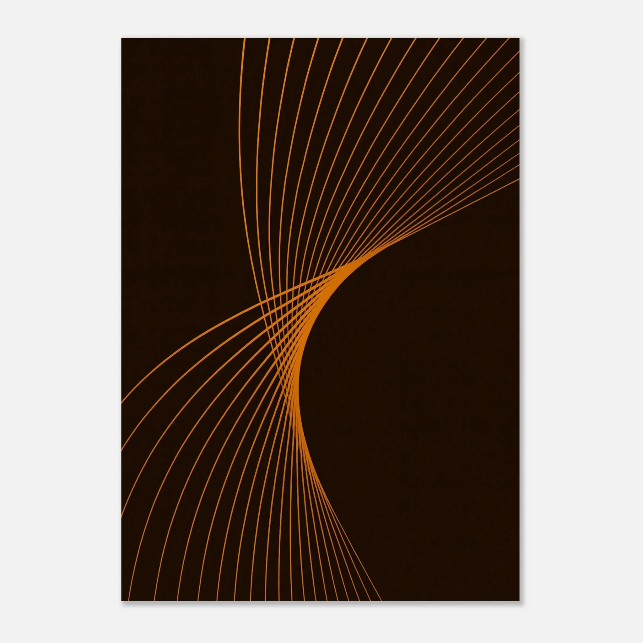 EU Giclée Print Poster ORANGE FLUX. Fine Art Wall Art with Archival Quality. Printed, packaged, and shipped in the EU. Exclusive ColorVanta design.