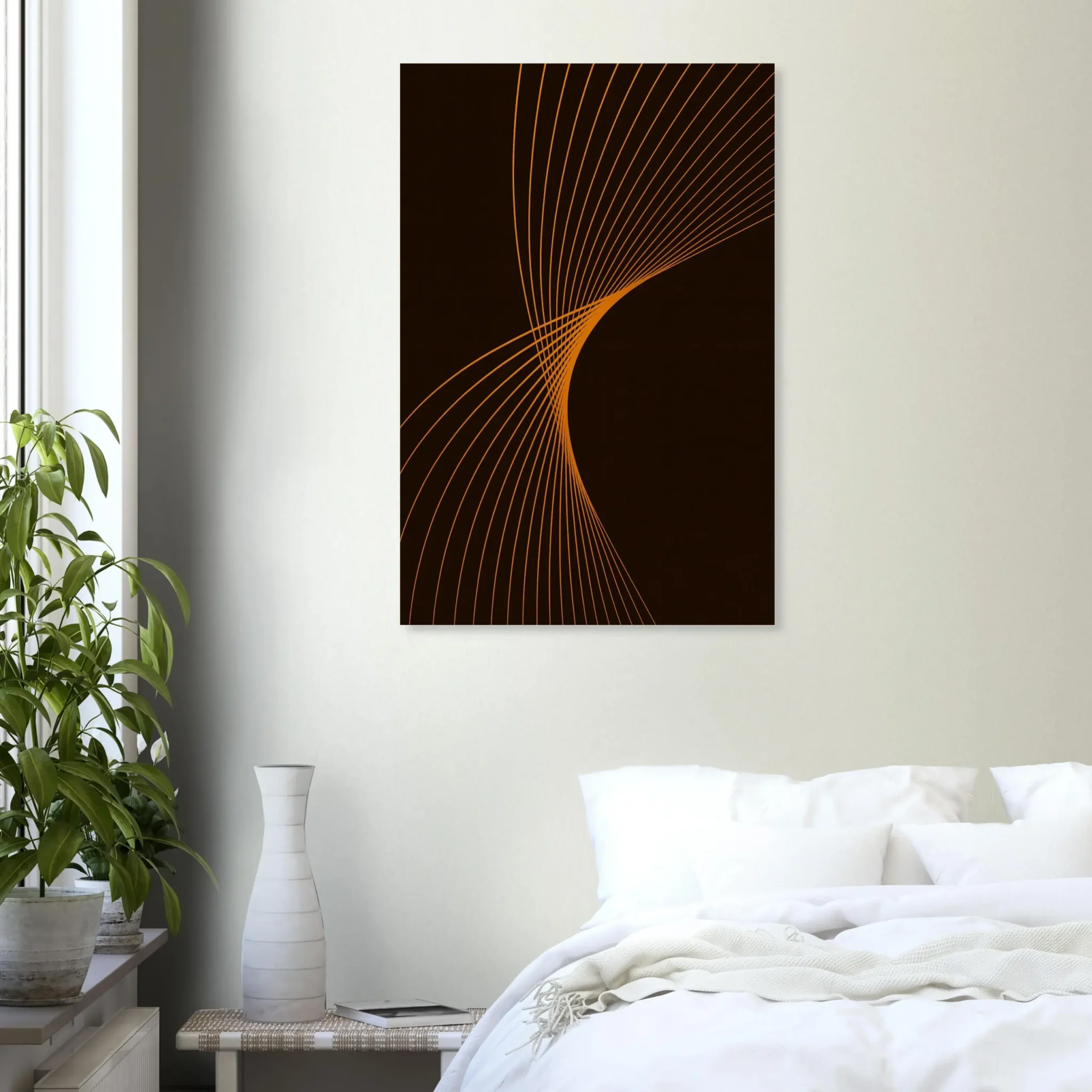 EU Giclée Print Poster ORANGE FLUX. Fine Art Wall Art with Archival Quality. Printed, packaged, and shipped in the EU. Exclusive ColorVanta design.