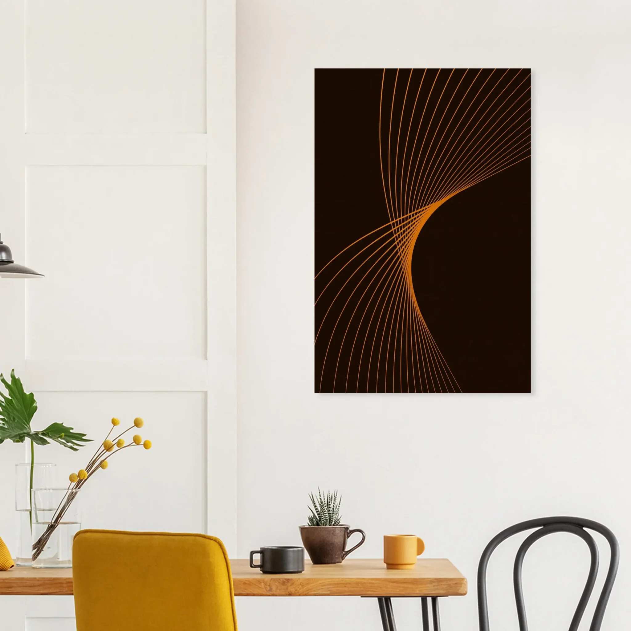 EU Giclée Print Poster ORANGE FLUX. Fine Art Wall Art with Archival Quality. Printed, packaged, and shipped in the EU. Exclusive ColorVanta design.