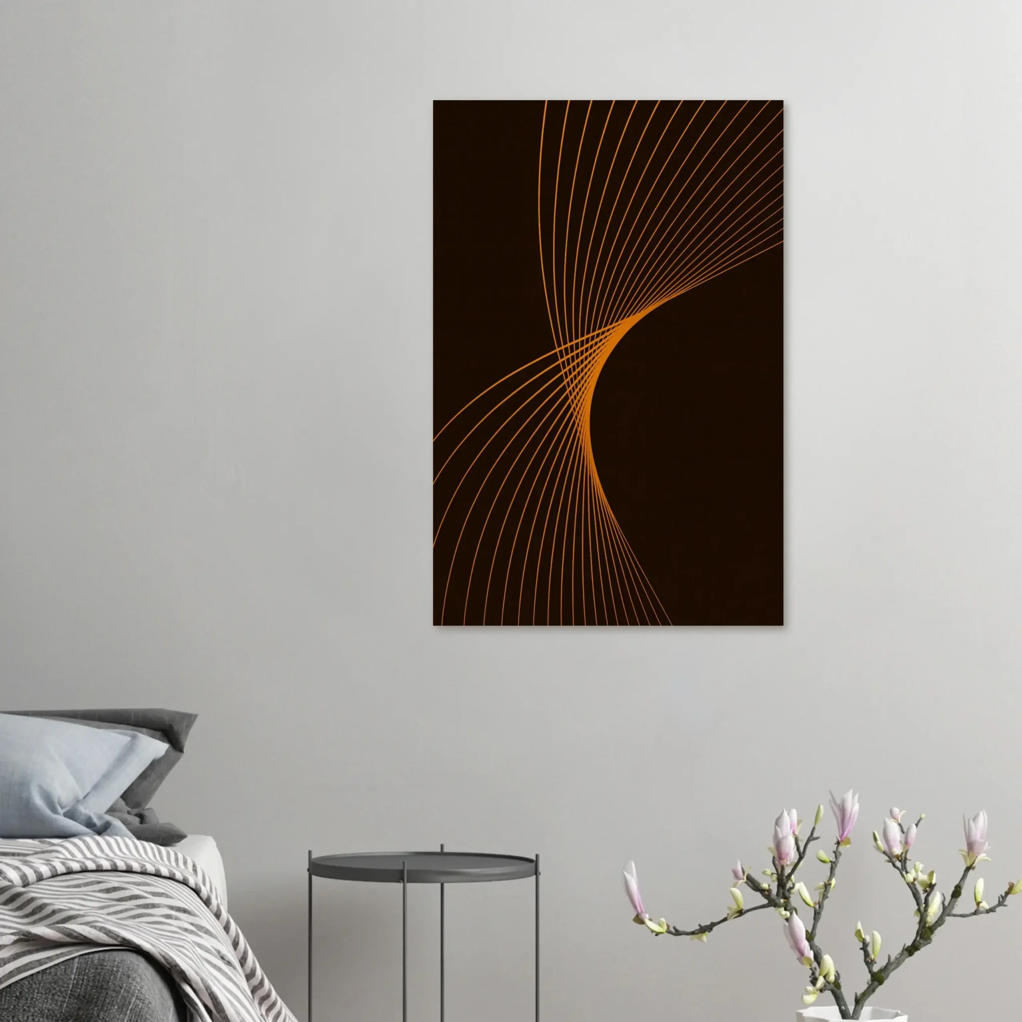 EU Giclée Print Poster ORANGE FLUX. Fine Art Wall Art with Archival Quality. Printed, packaged, and shipped in the EU. Exclusive ColorVanta design.