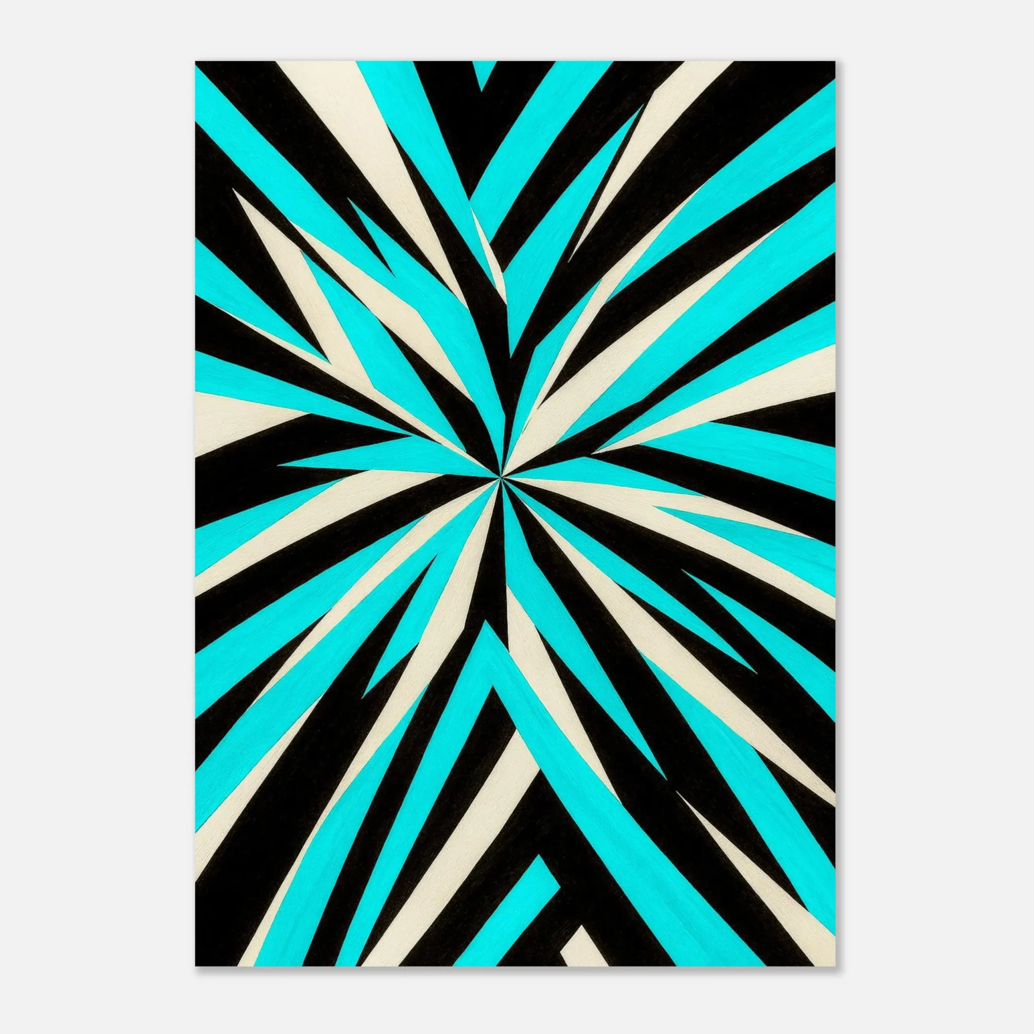 EU Giclée Print Poster TURQUOISE PULSE. Fine Art Wall Art with Archival Quality. Printed, packaged, and shipped in the EU. Exclusive ColorVanta design.