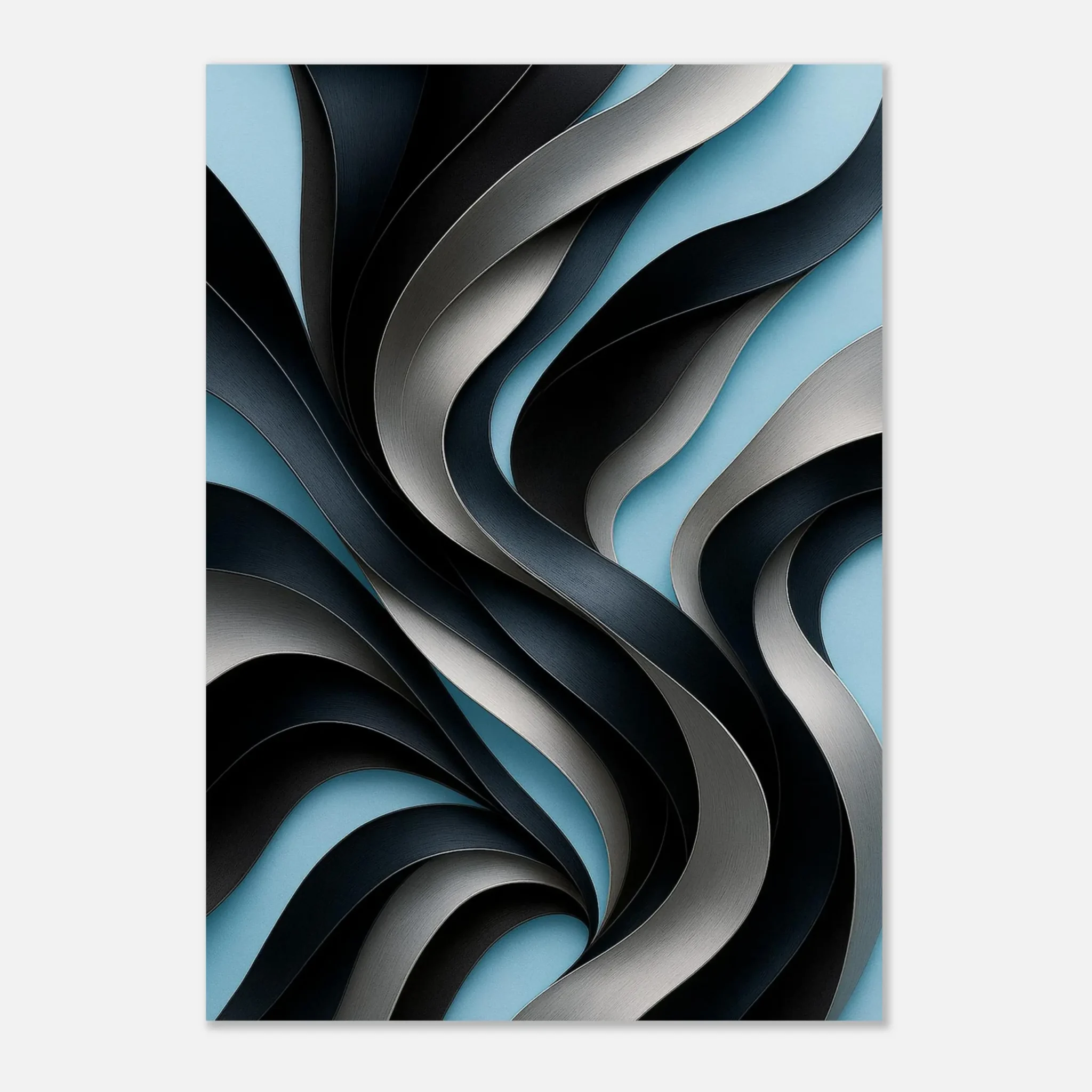 EU GRAPHITE AND SKY BLUE 2 EU Giclée Print Poster GRAPHITE AND SKY BLUE. Fine Art Wall Art with Archival Quality. Printed, packaged, and shipped in the EU. Exclusive ColorVanta design.