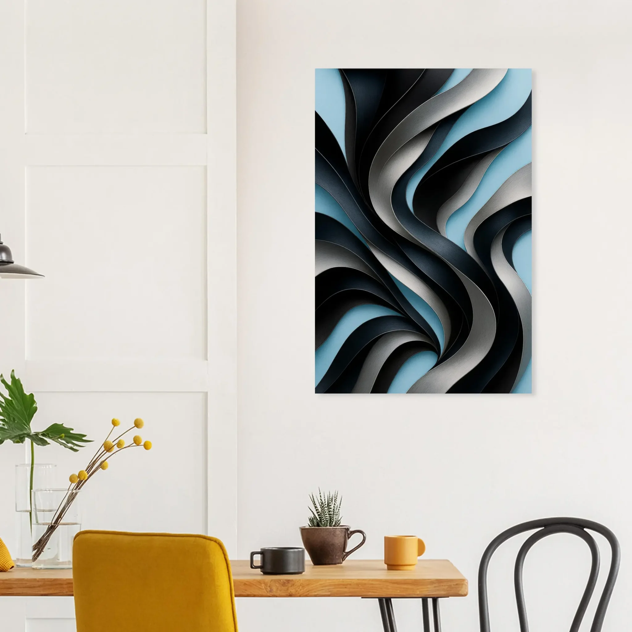 EU GRAPHITE AND SKY BLUE 8 EU Giclée Print Poster GRAPHITE AND SKY BLUE. Fine Art Wall Art with Archival Quality. Printed, packaged, and shipped in the EU. Exclusive ColorVanta design.