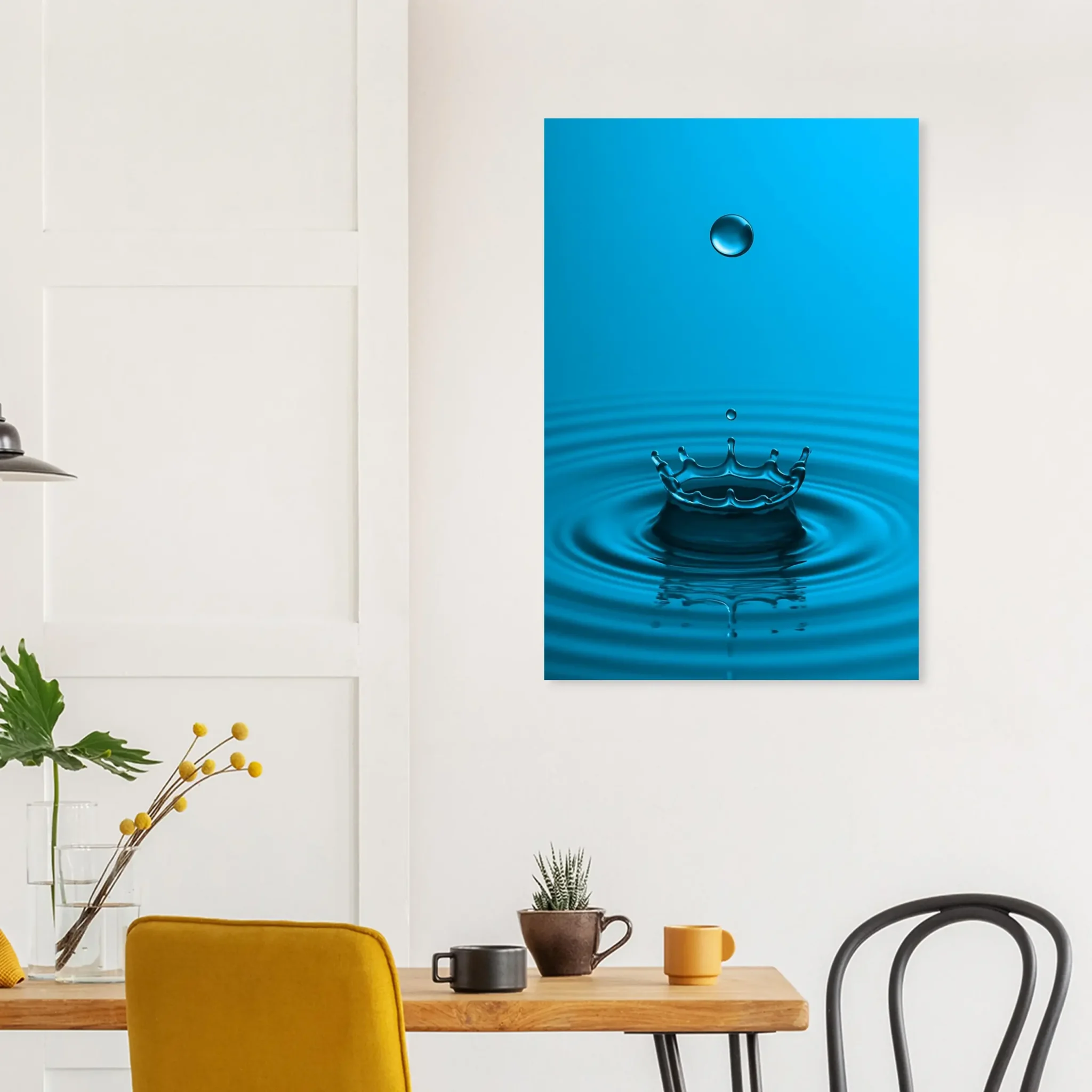 EU Giclée Print Poster DROP OF DEEP SKY BLUE. Fine Art Wall Art with Archival Quality. Printed, packaged, and shipped in the EU. Exclusive ColorVanta design.