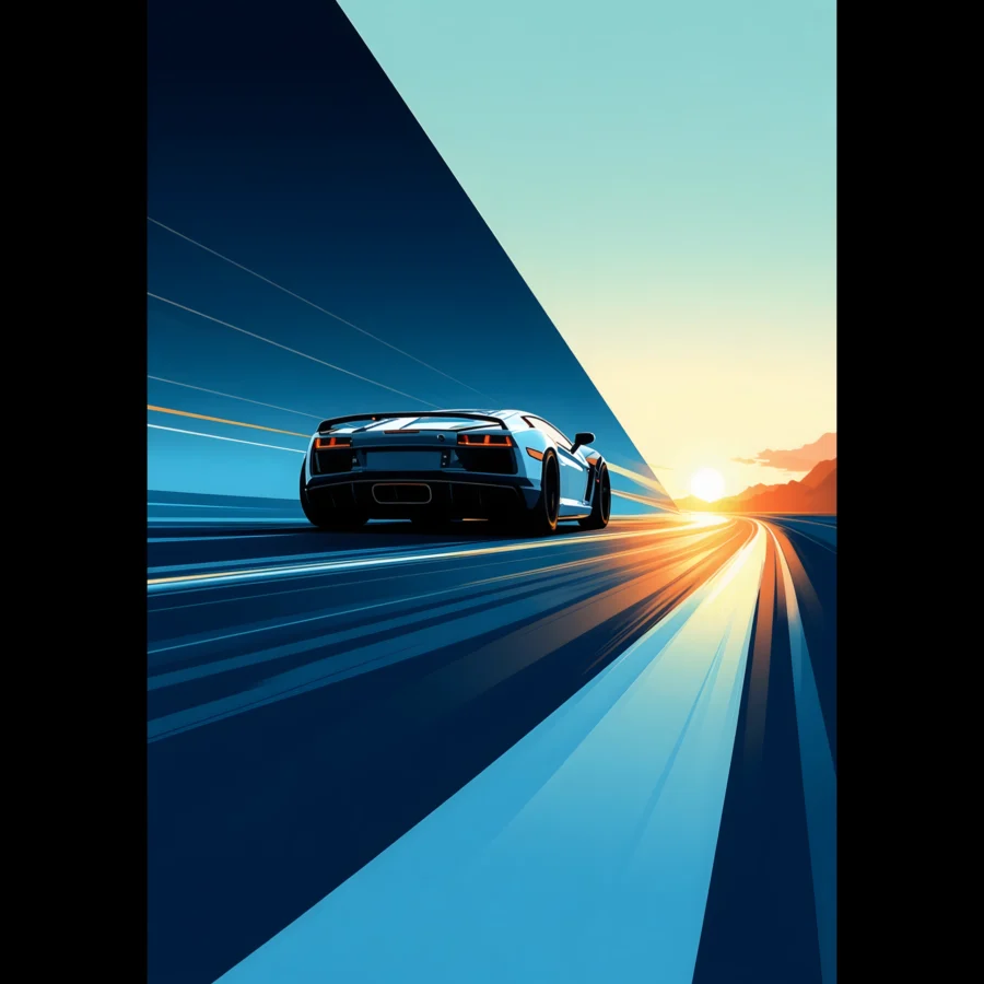 EU Giclée Print Poster DISTANT SIGNAL. Fine Art Wall Art with Archival Quality. Printed, packaged, and shipped in the EU. Exclusive ColorVanta design.