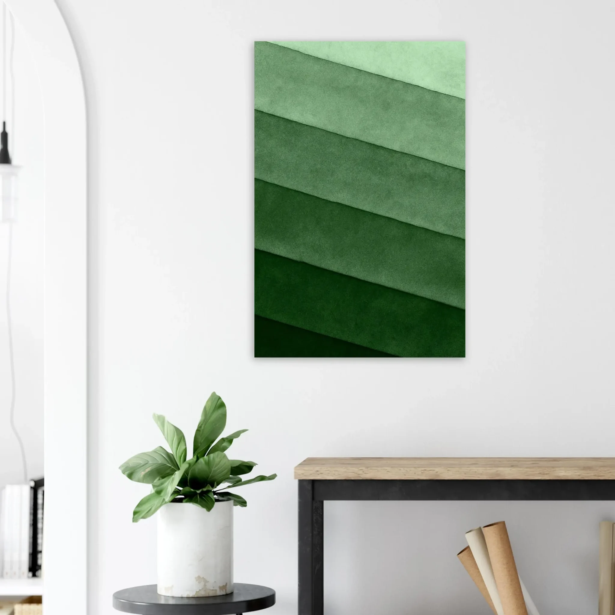 EU Giclée Print Poster SOFT SEA GREEN LAYERS. Fine Art Wall Art with Archival Quality. Printed, packaged, and shipped in the EU. Exclusive ColorVanta design.