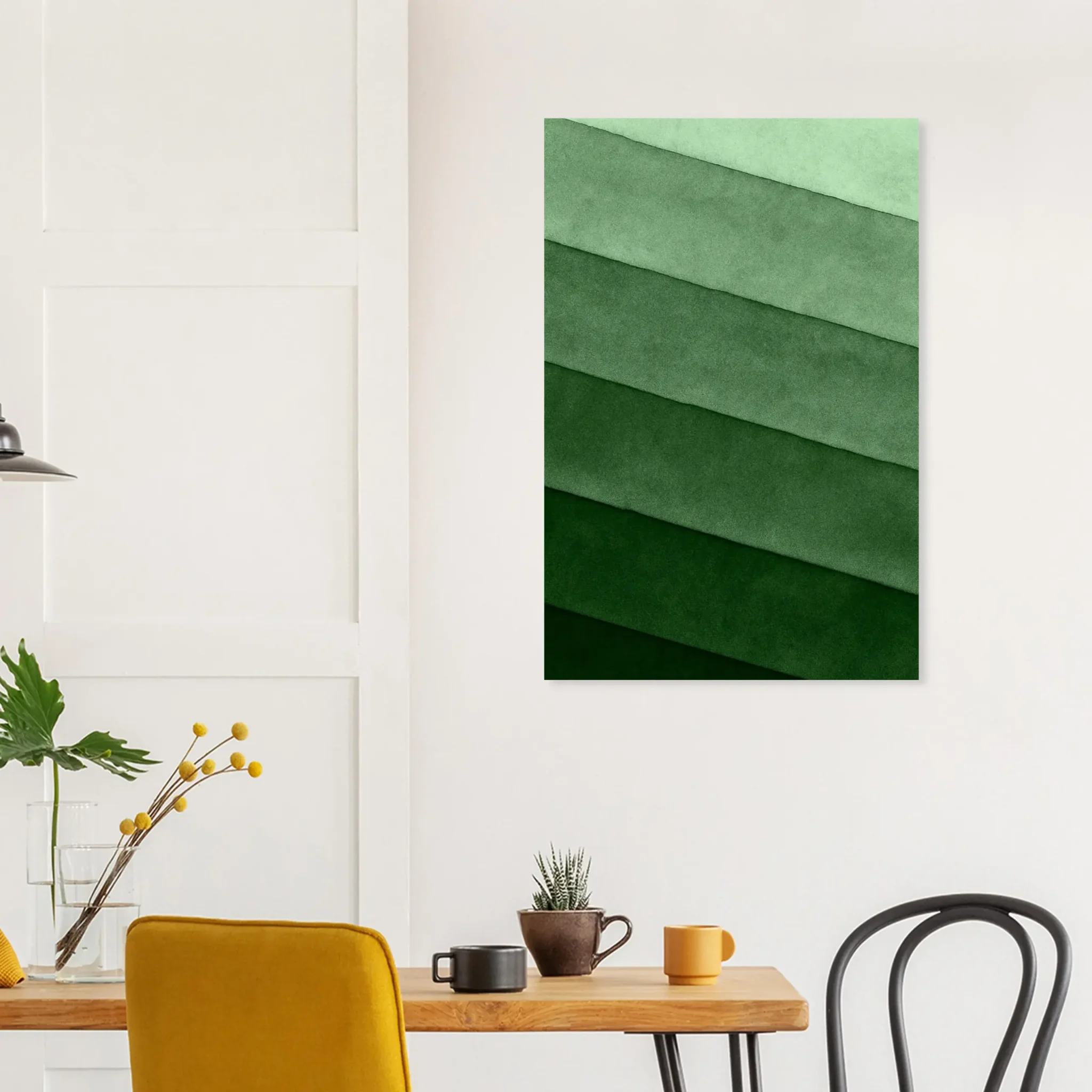 EU Giclée Print Poster SOFT SEA GREEN LAYERS. Fine Art Wall Art with Archival Quality. Printed, packaged, and shipped in the EU. Exclusive ColorVanta design.