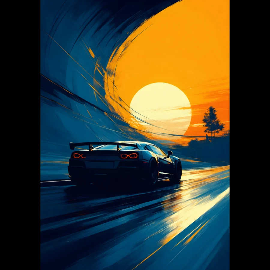 EU Giclée Print Poster VELOCITY TUNNEL. Fine Art Wall Art with Archival Quality. Printed, packaged, and shipped in the EU. Exclusive ColorVanta design.