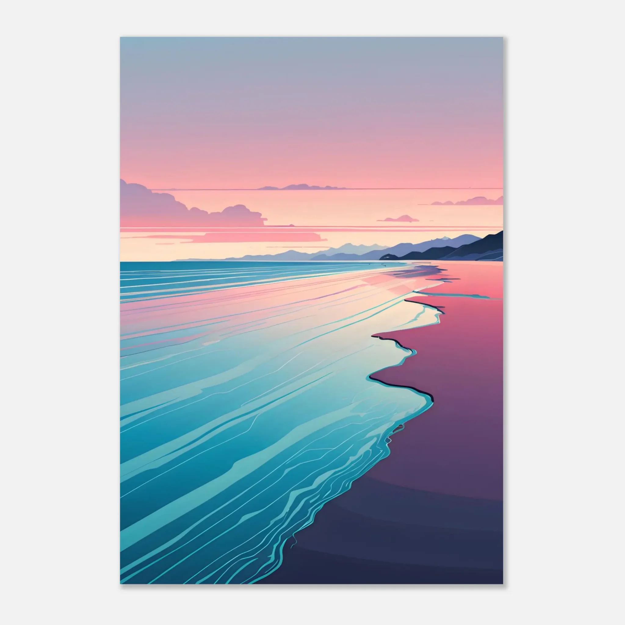 EU Giclée Print Poster QUIET TIDELINE. Fine Art Wall Art with Archival Quality. Printed, packaged, and shipped in the EU. Exclusive ColorVanta design.