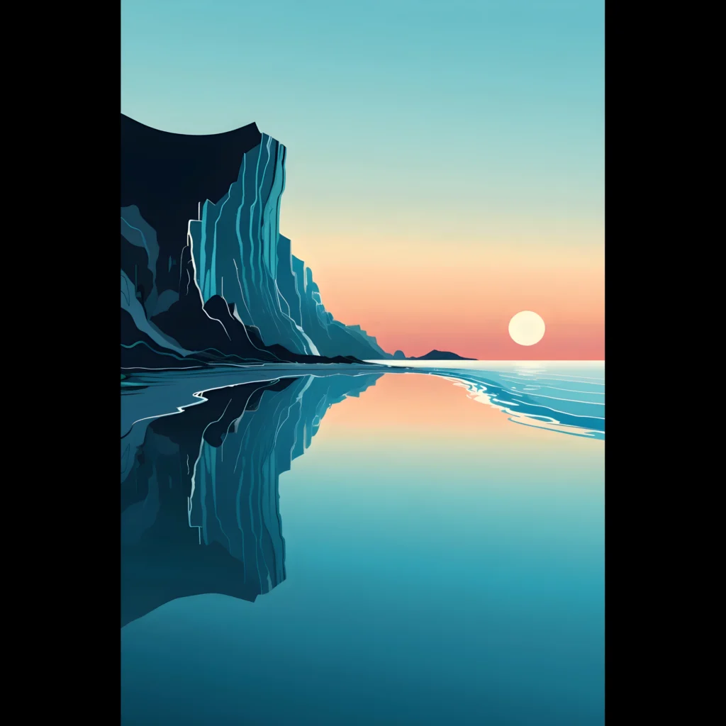 EU Giclée Print Poster REFLECTED EDGE. Fine Art Wall Art with Archival Quality. Printed, packaged, and shipped in the EU. Exclusive DORVUREL design.