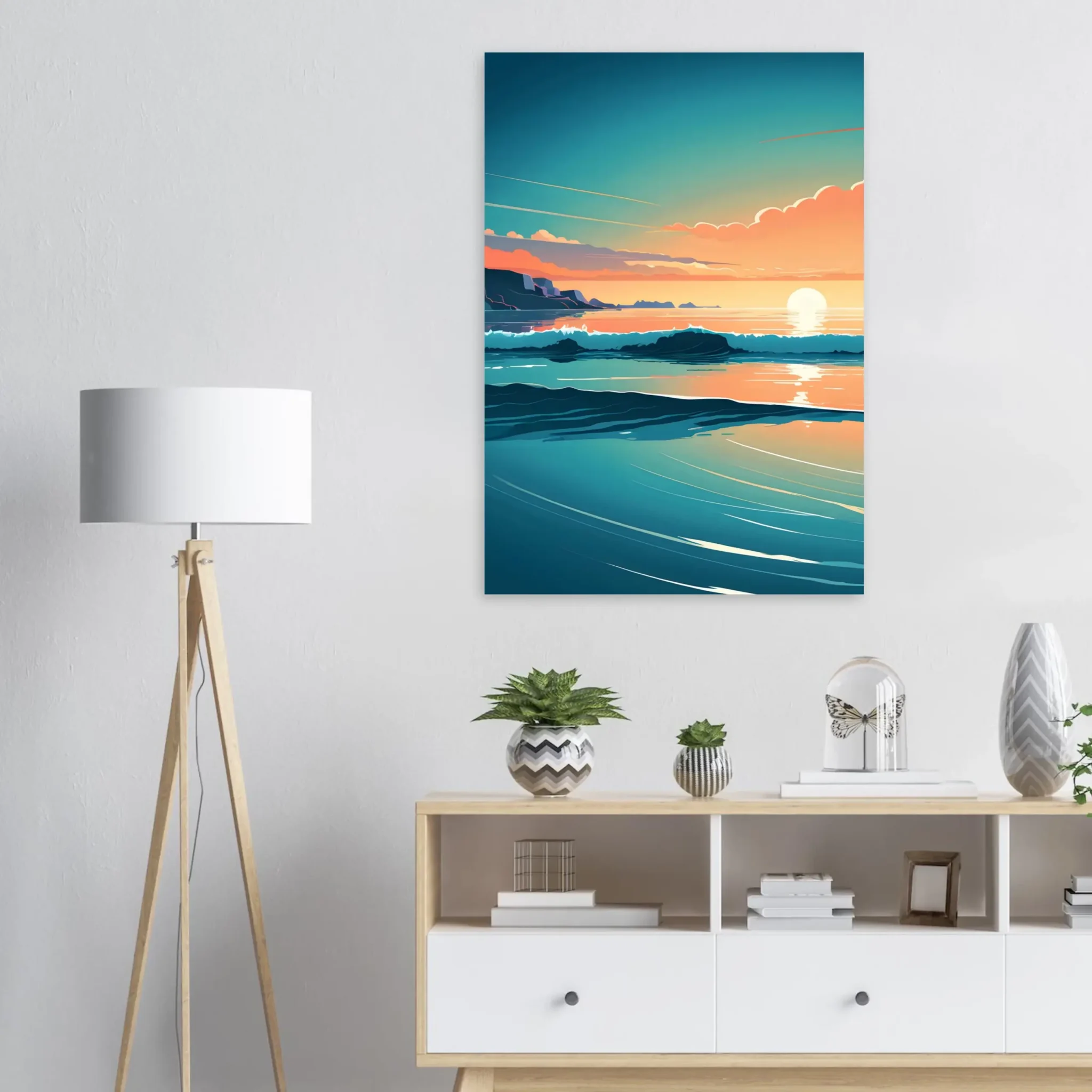 EU TIDAL HORIZON 4 EU Giclée Print Poster TIDAL HORIZON. Fine Art Wall Art with Archival Quality. Printed, packaged, and shipped in the EU. Exclusive ColorVanta design.