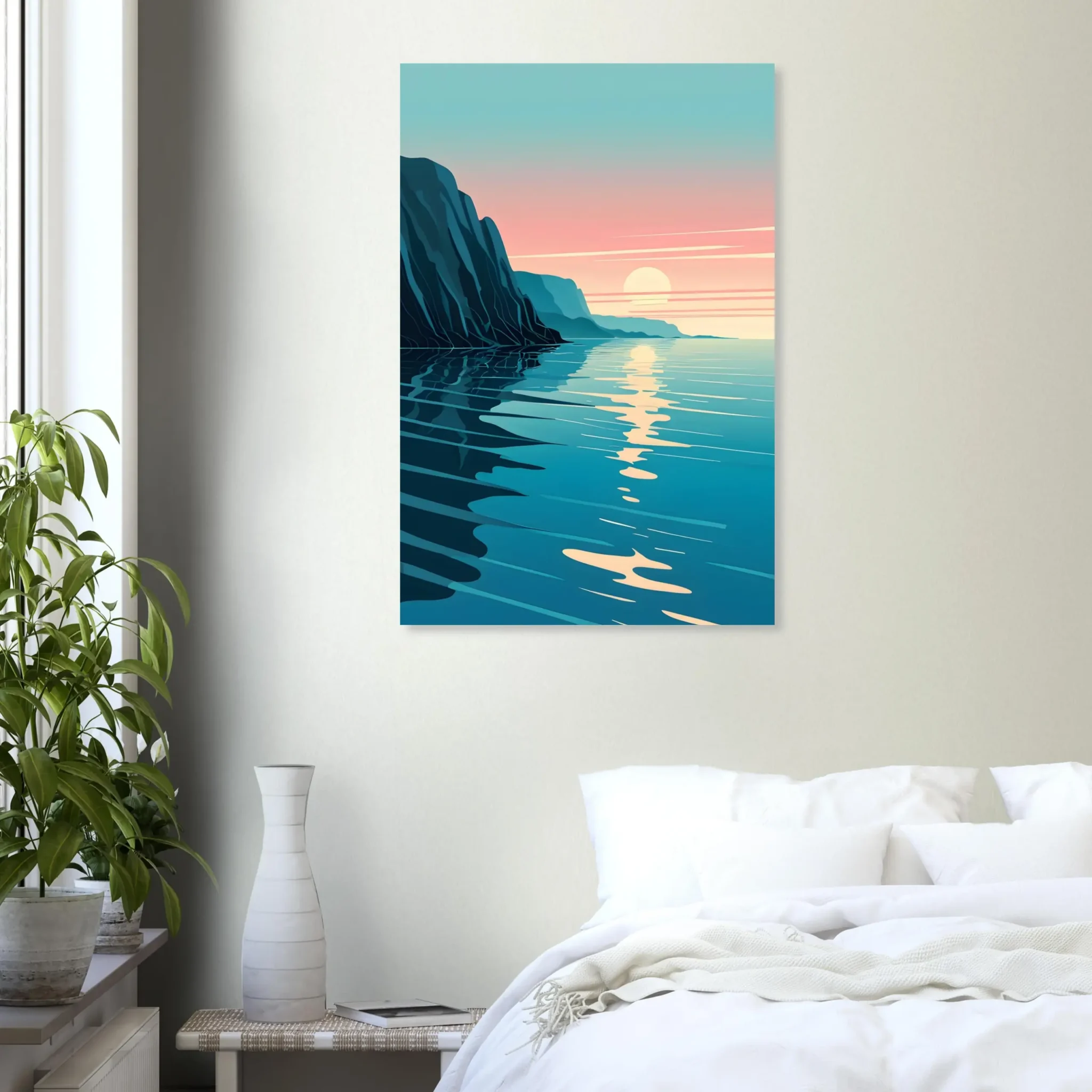 EU Giclée Print Poster COASTAL ALIGNMENT. Fine Art Wall Art with Archival Quality. Printed, packaged, and shipped in the EU. Exclusive ColorVanta design.