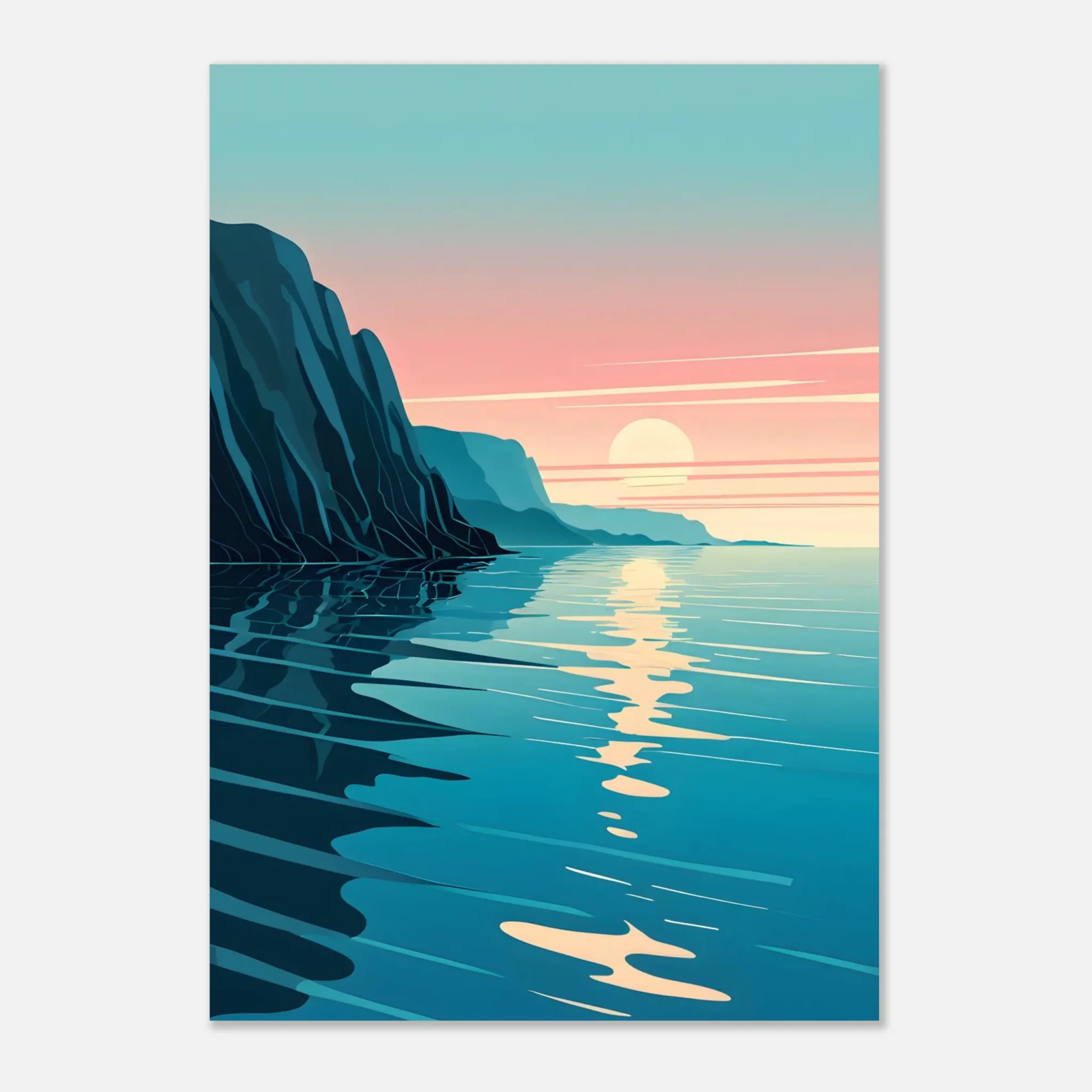 EU Giclée Print Poster COASTAL ALIGNMENT. Fine Art Wall Art with Archival Quality. Printed, packaged, and shipped in the EU. Exclusive ColorVanta design.