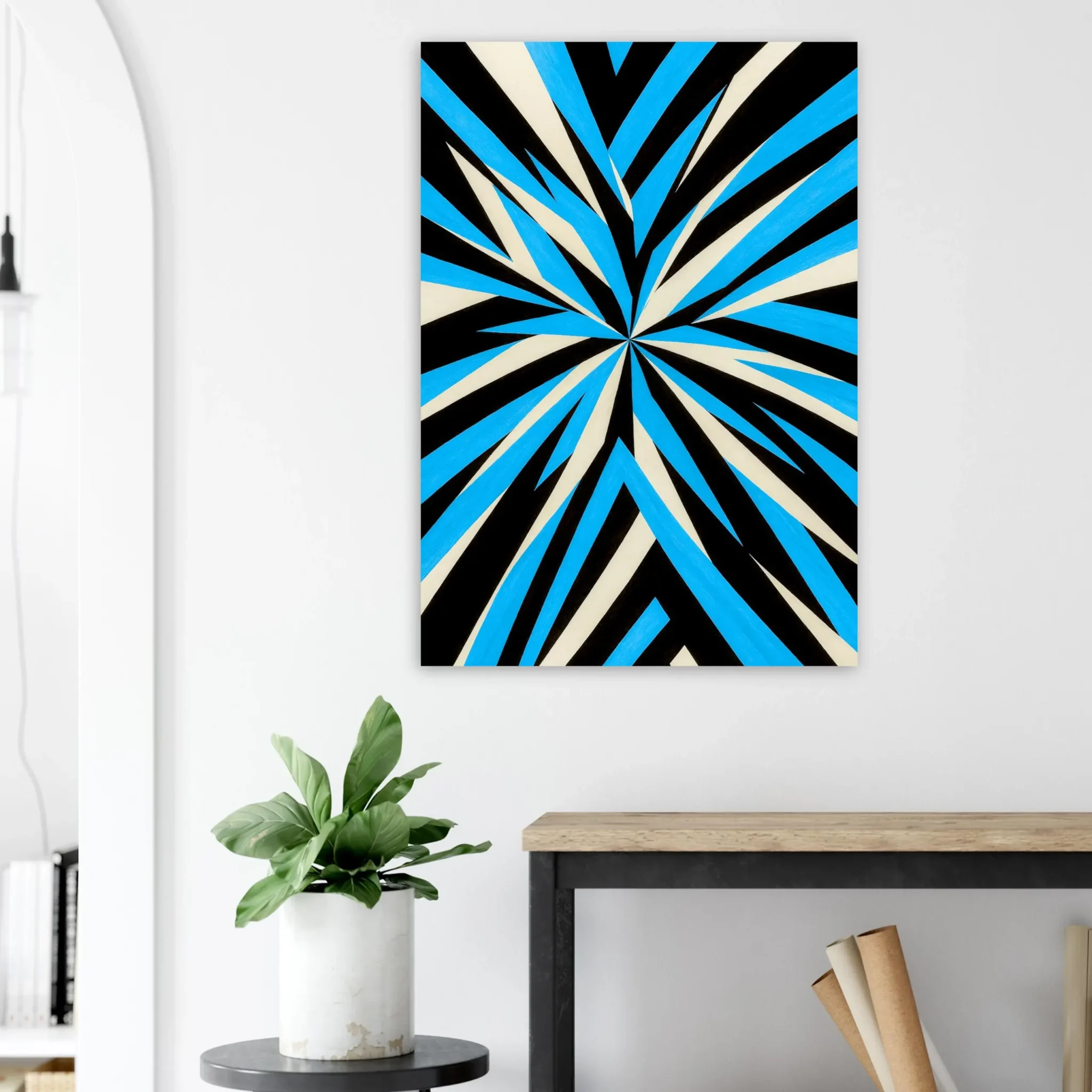 EU Giclée Print Poster ELECTRIC BLUE RADIANCE. Fine Art Wall Art with Archival Quality. Printed, packaged, and shipped in the EU. Exclusive ColorVanta design.
