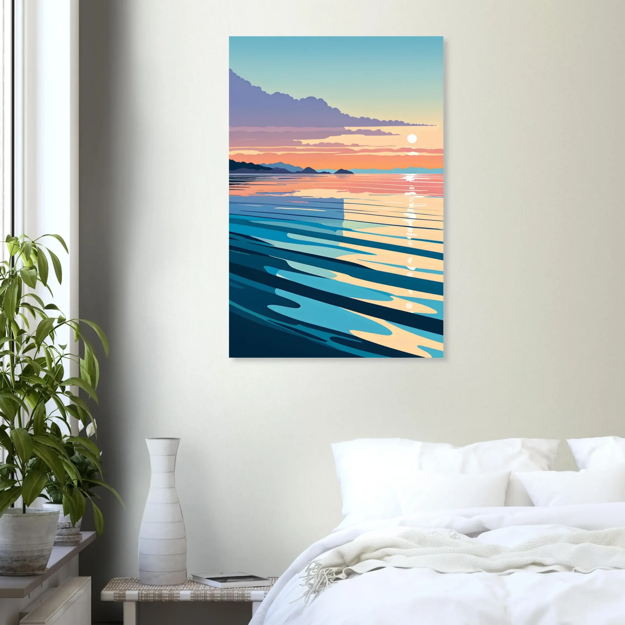 EU Giclée Print Poster LAYERED HORIZON. Fine Art Wall Art with Archival Quality. Printed, packaged, and shipped in the EU. ColorVanta exclusive.